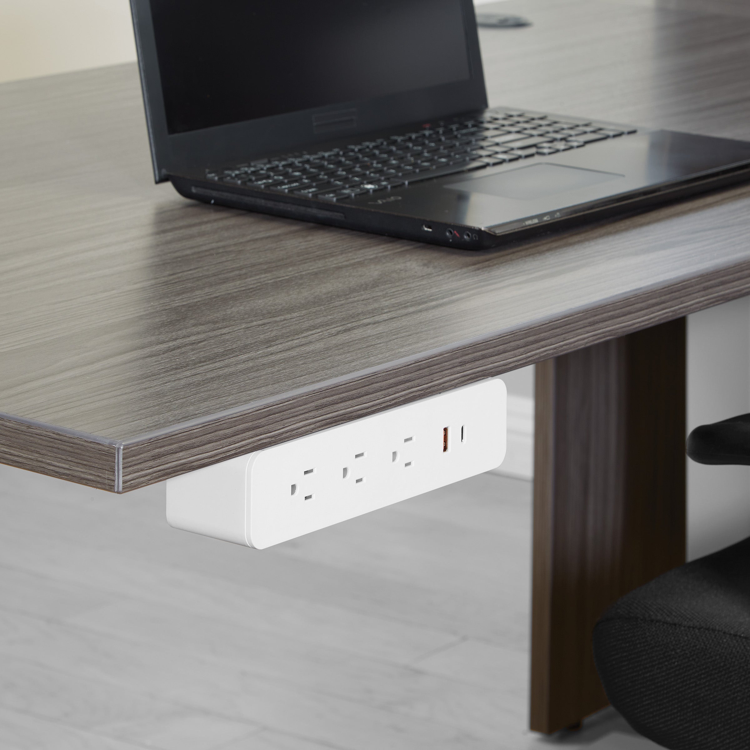Undersurface-Mount Power Charger - White