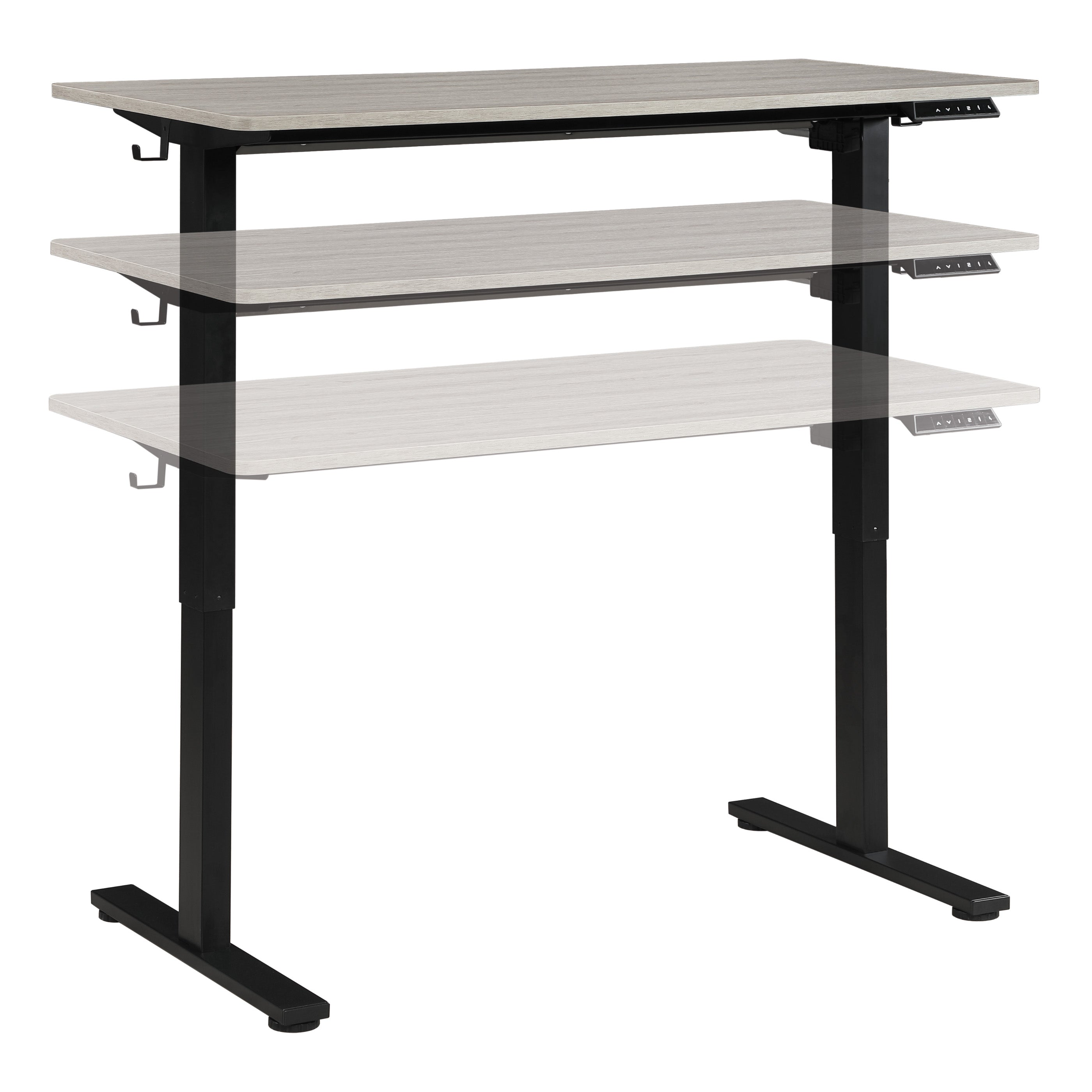 Primo Sit/Stand Electric 48" Desk - Black / Light Grey