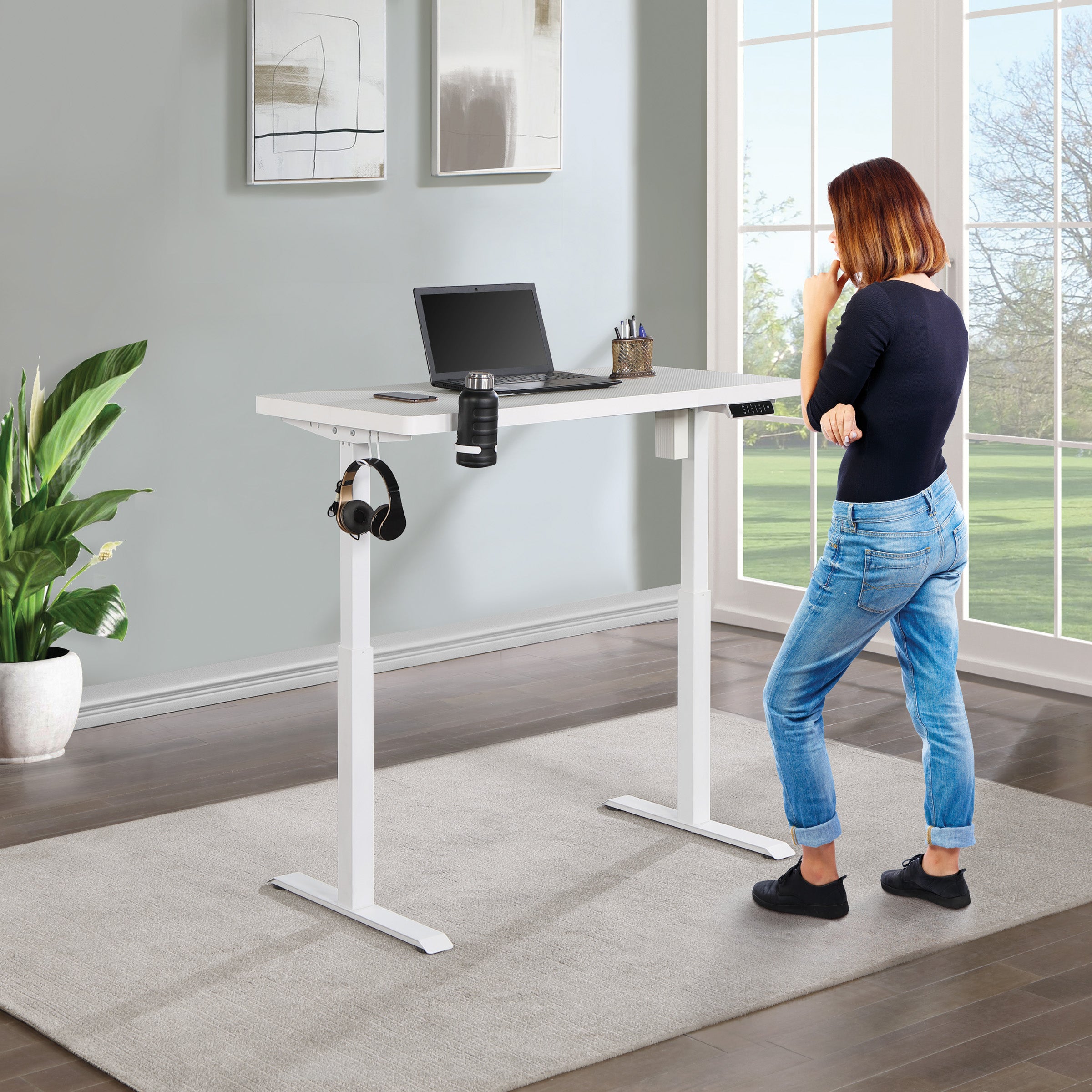 Primo-Sit/Stand Elec 48"-White Carb - White