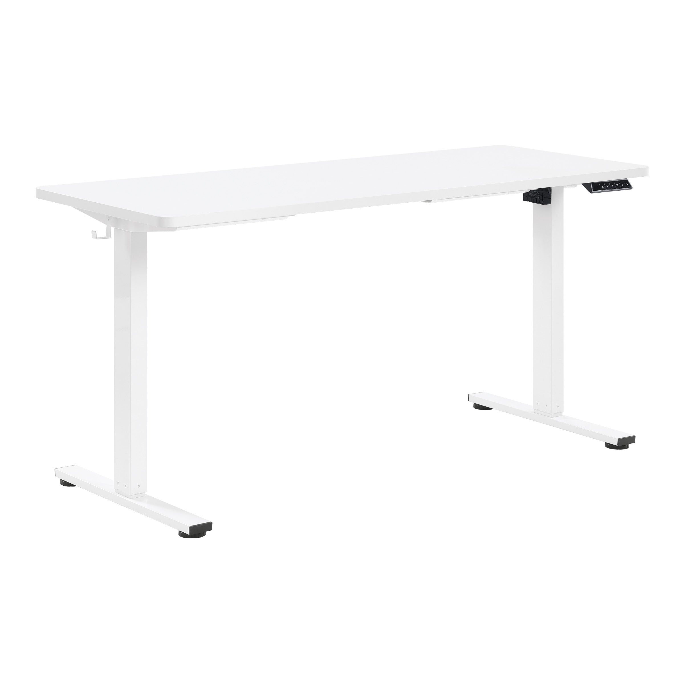 59"W Sit to Stand Electric Desk - White