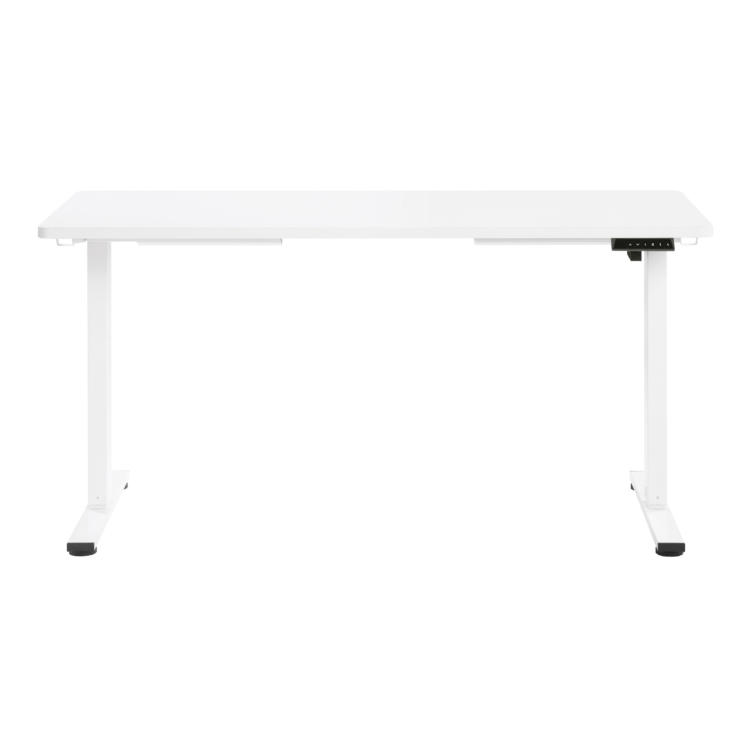 59"W Sit to Stand Electric Desk - White