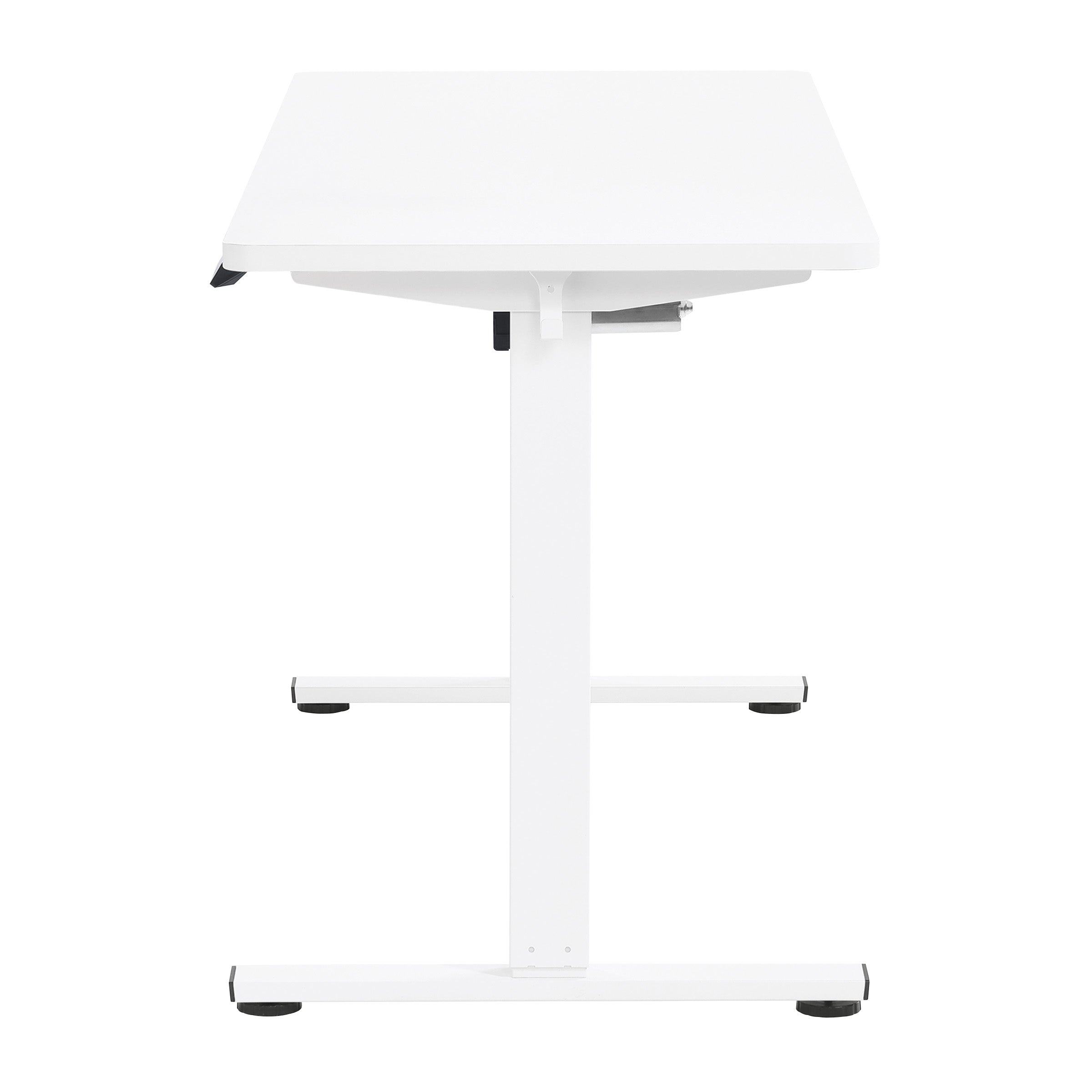 59"W Sit to Stand Electric Desk - White
