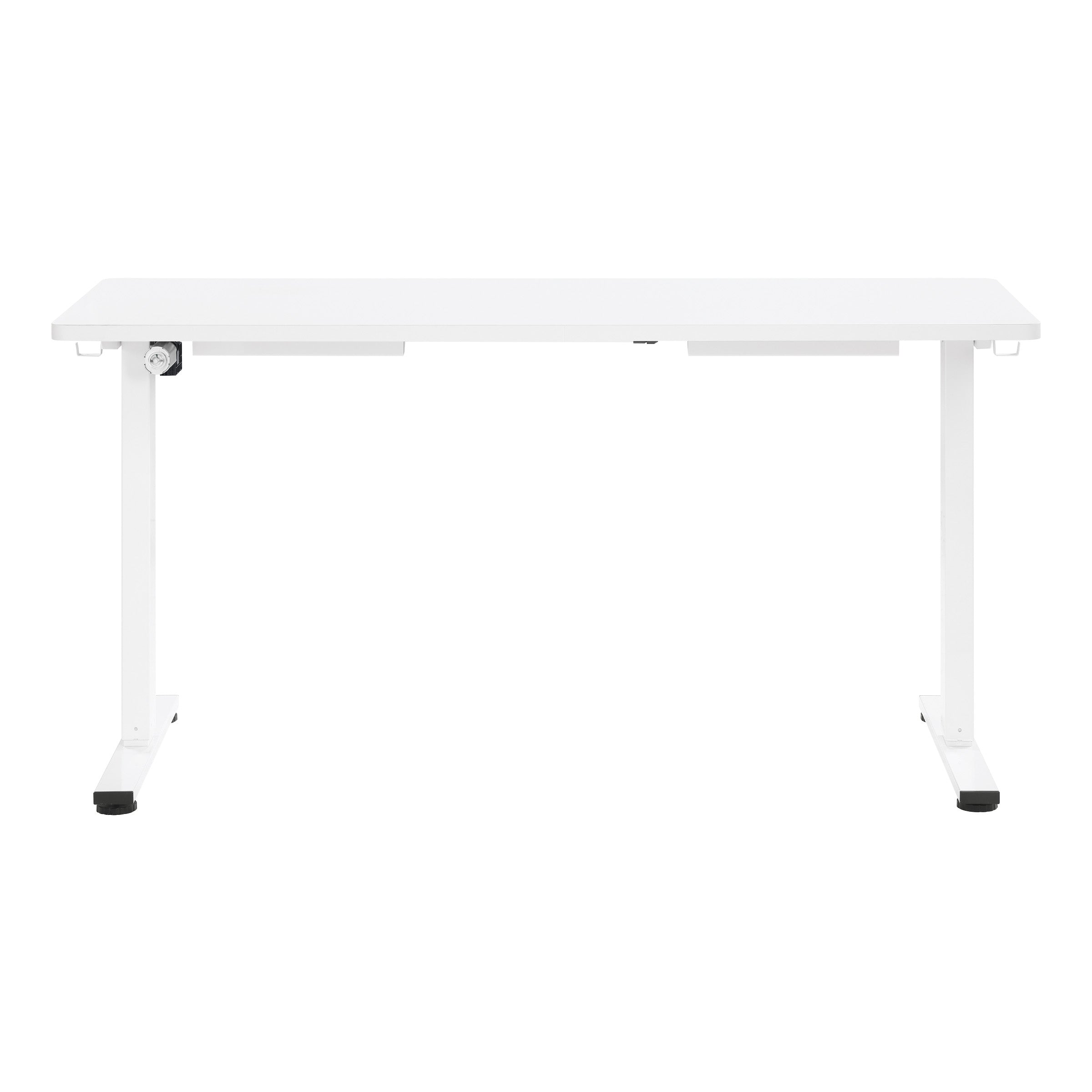 59"W Sit to Stand Electric Desk - White