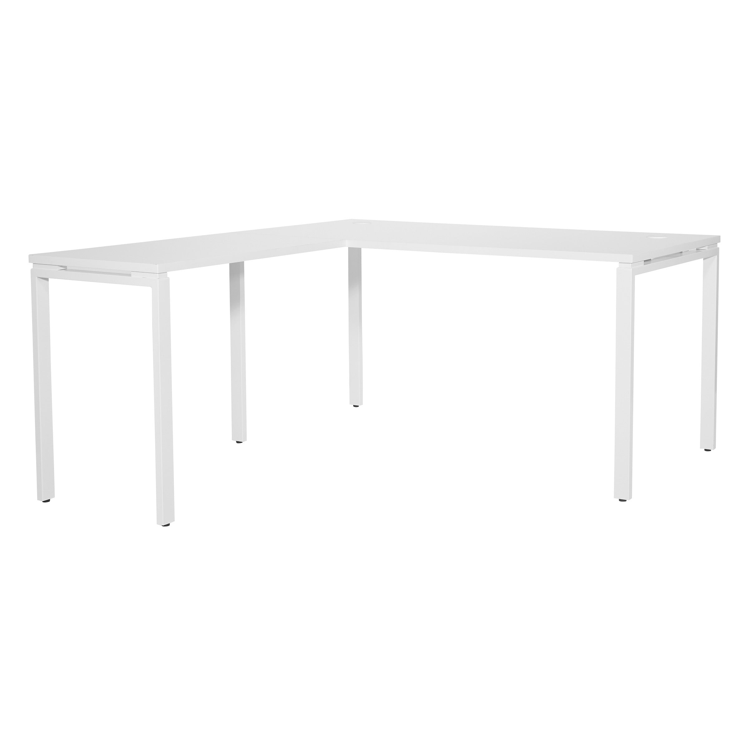 Prado L Workstation in White - White