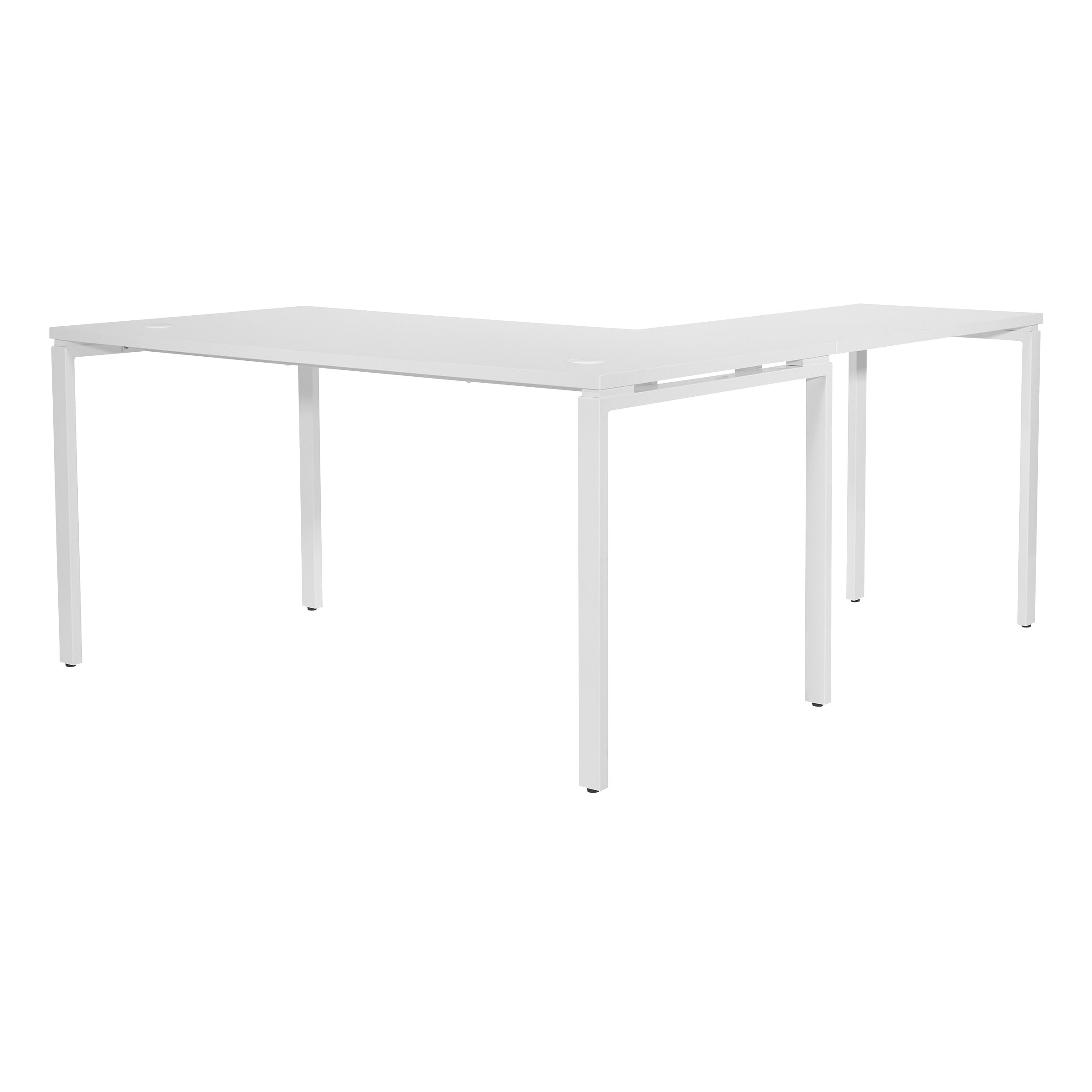 Prado L Workstation in White - White