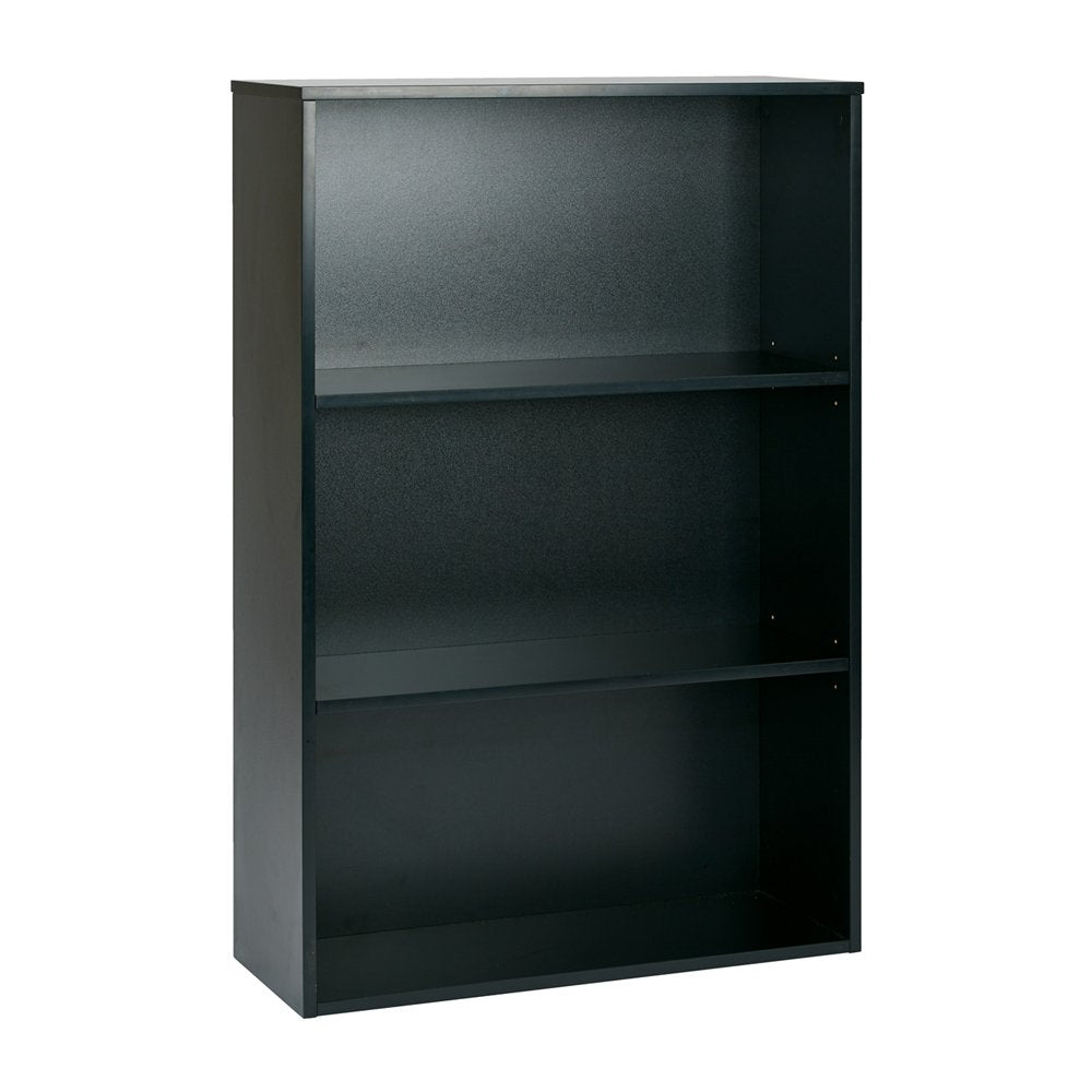 Prado 48" 3-Shelf BookCase - Black