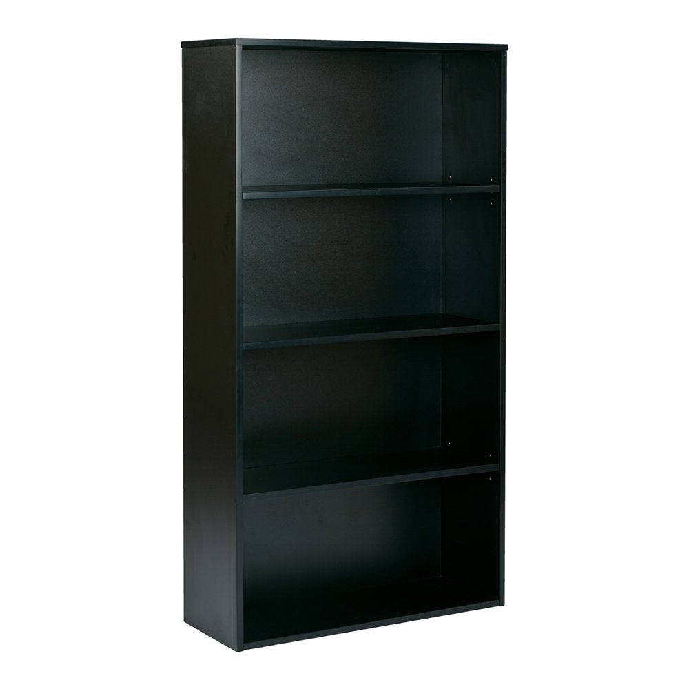 Prado 60" 4-Shelf Bookcase - Black
