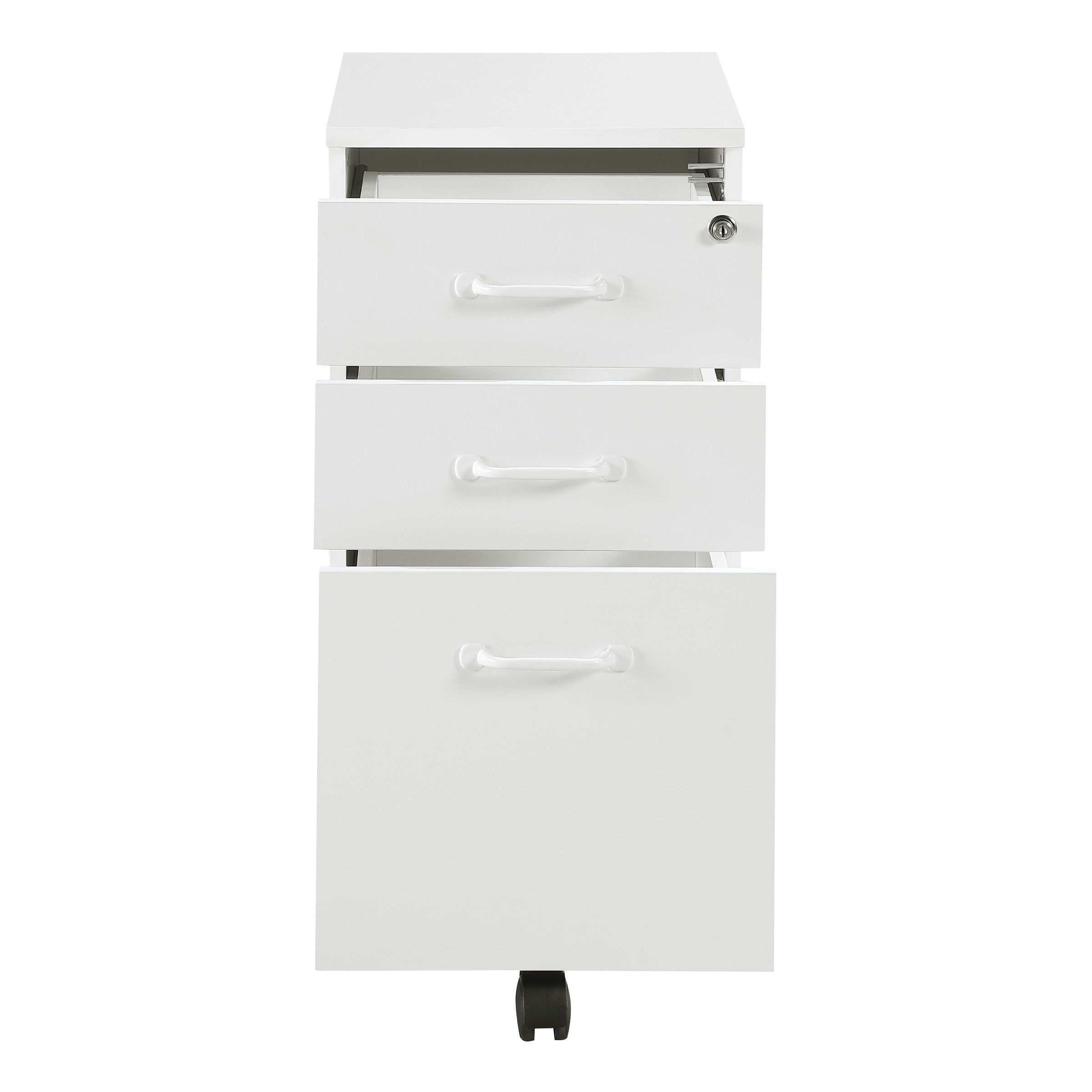Prado 3-Drawer Mobile File Cabinet - White