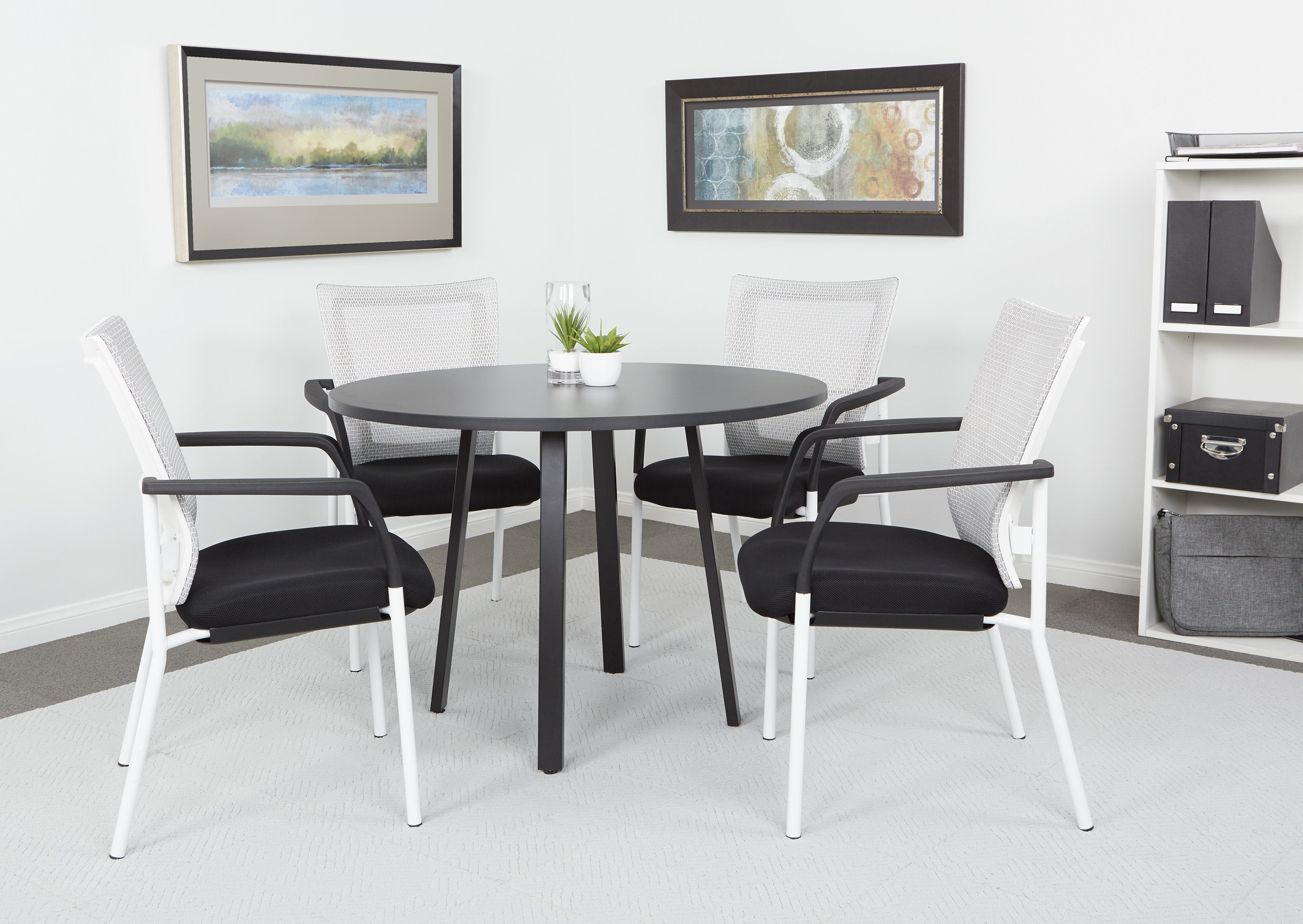 Prado Round Conference Table  - Black