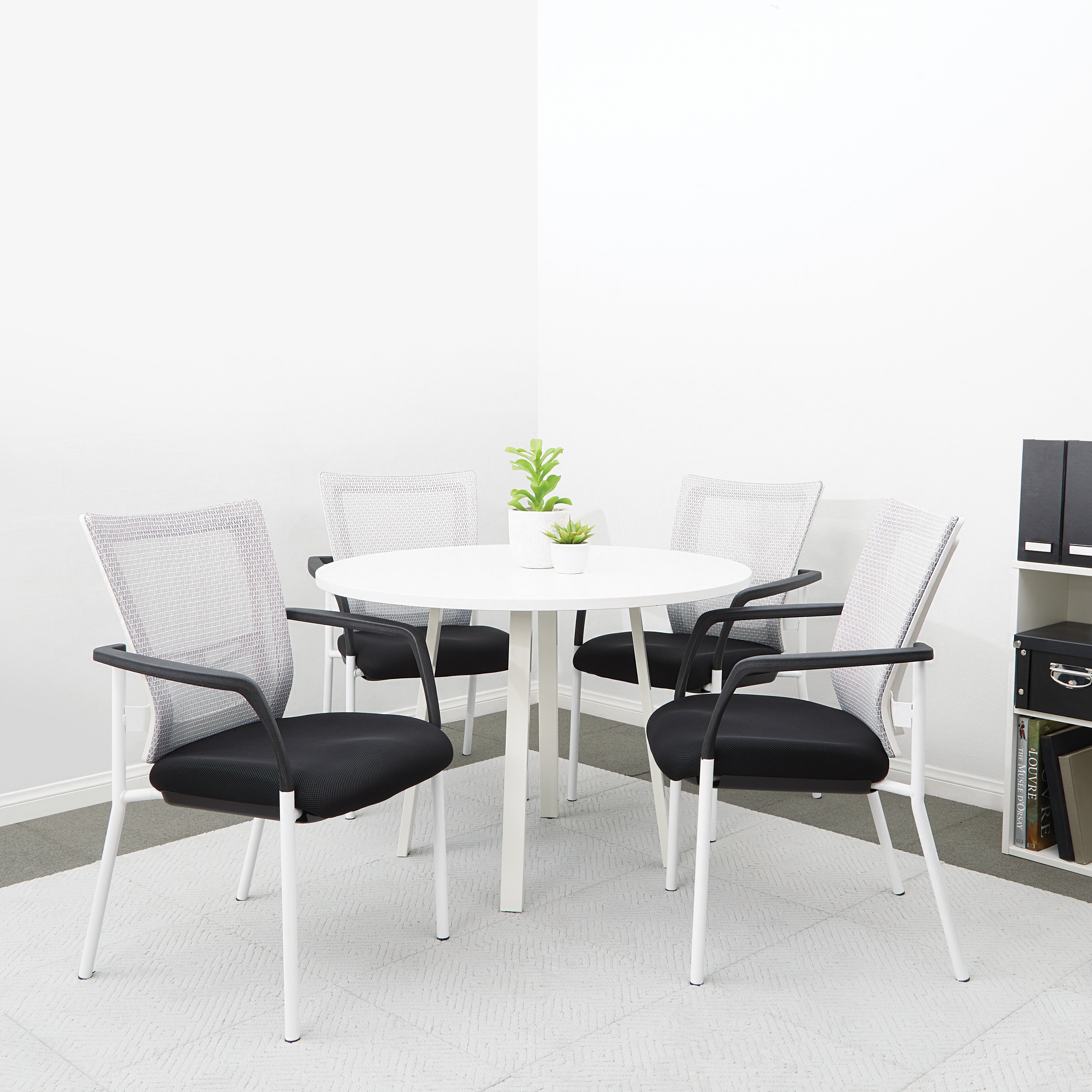 Prado 42" Round Conference Table - White