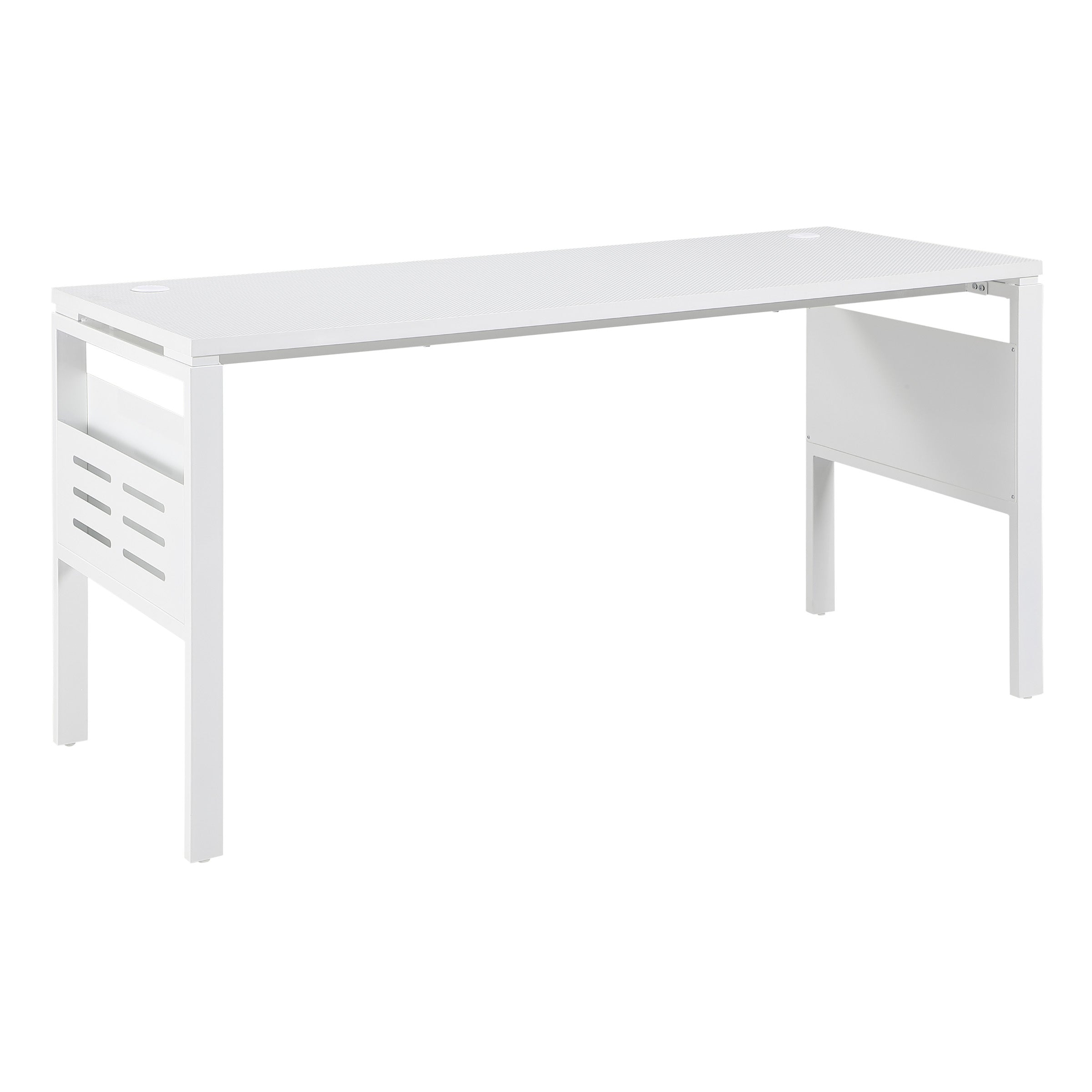 60" Desk with Storage - White