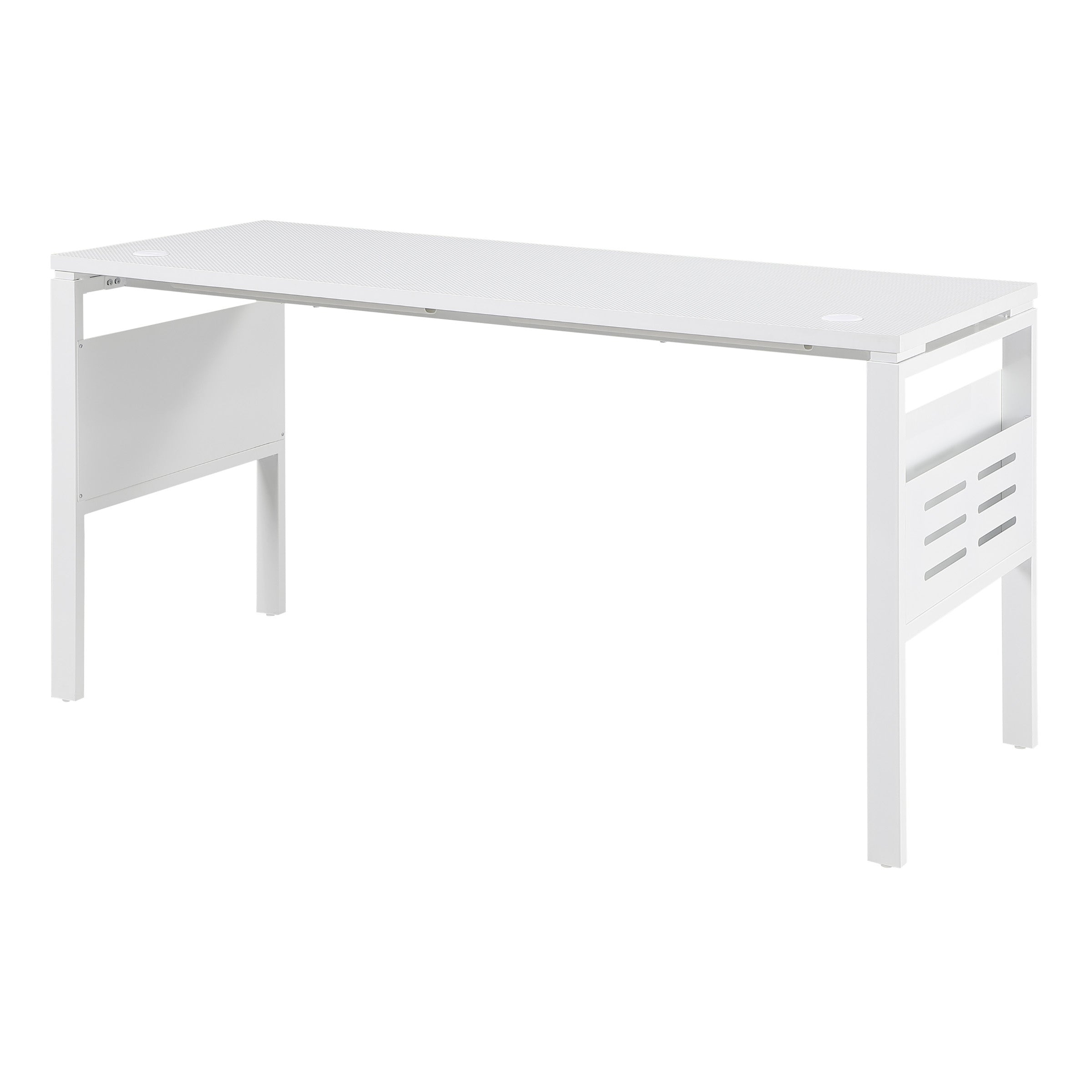 60" Desk with Storage - White