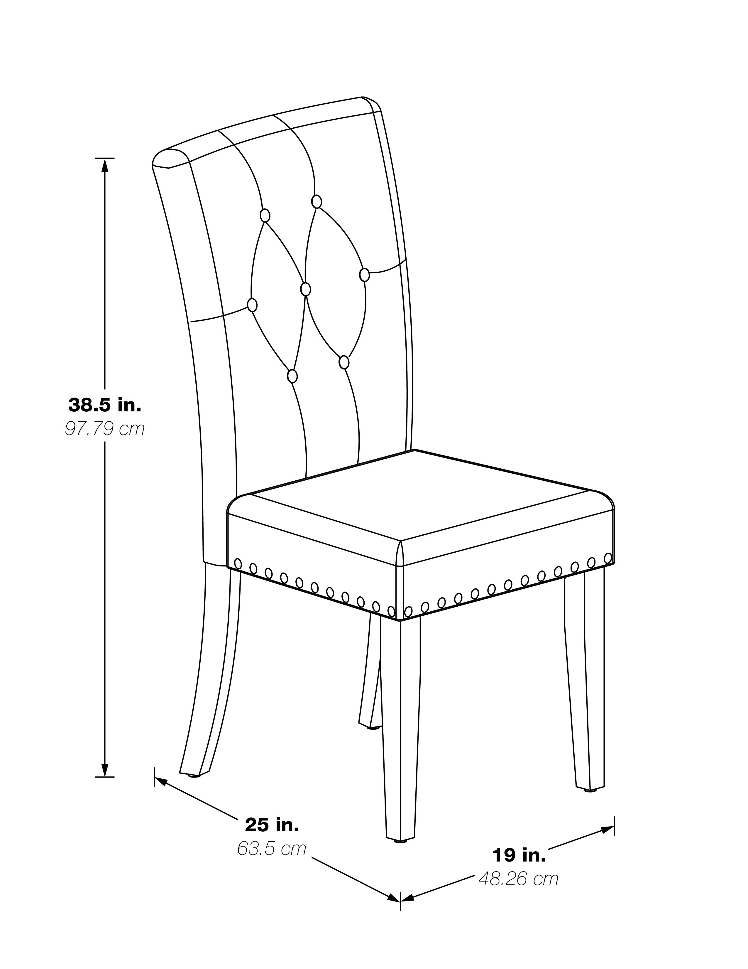 Preston Dining Chair 2 Pk - Charcoal