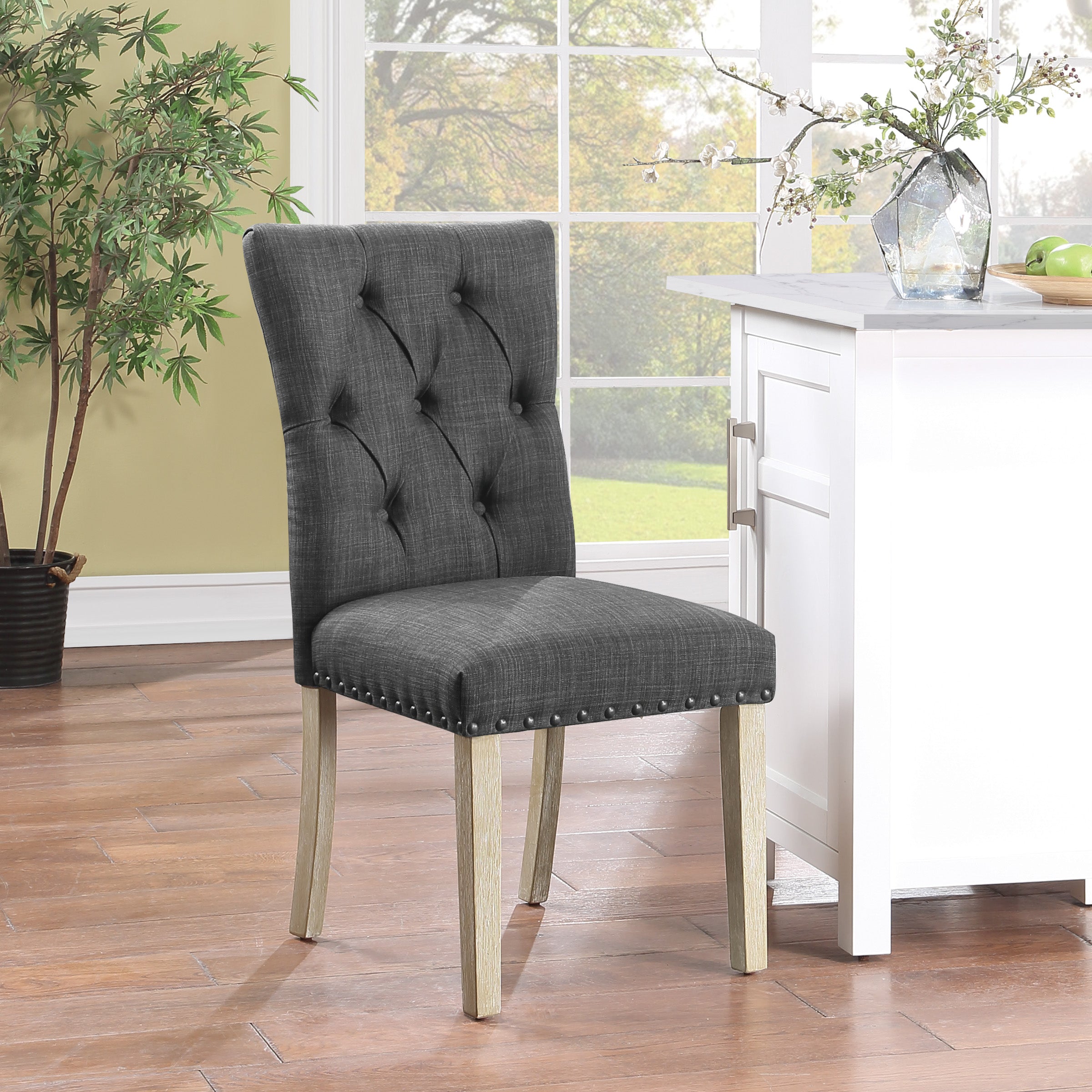 Preston Dining Chair 2 Pk - Charcoal