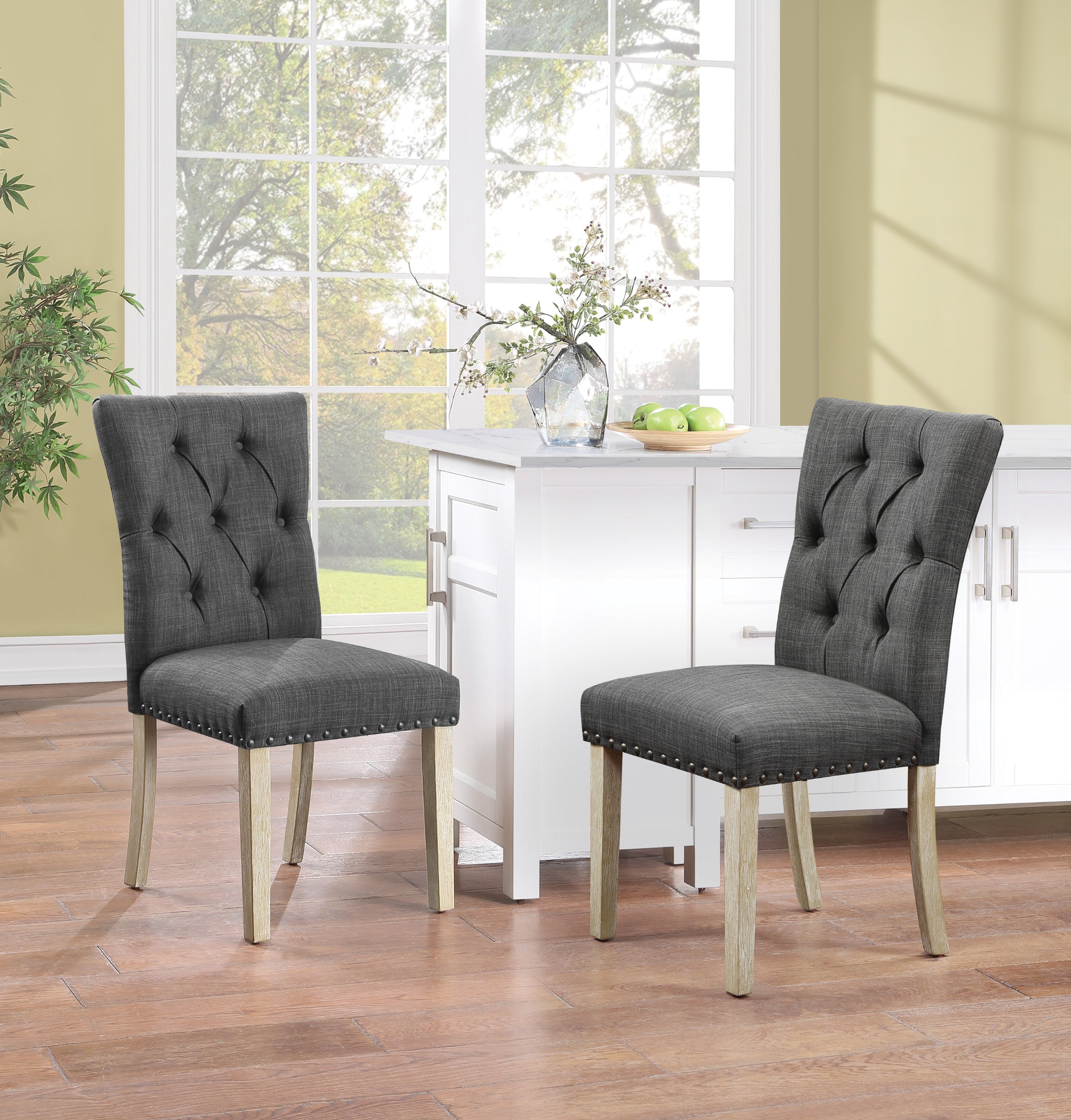 Preston Dining Chair 2 Pk - Charcoal