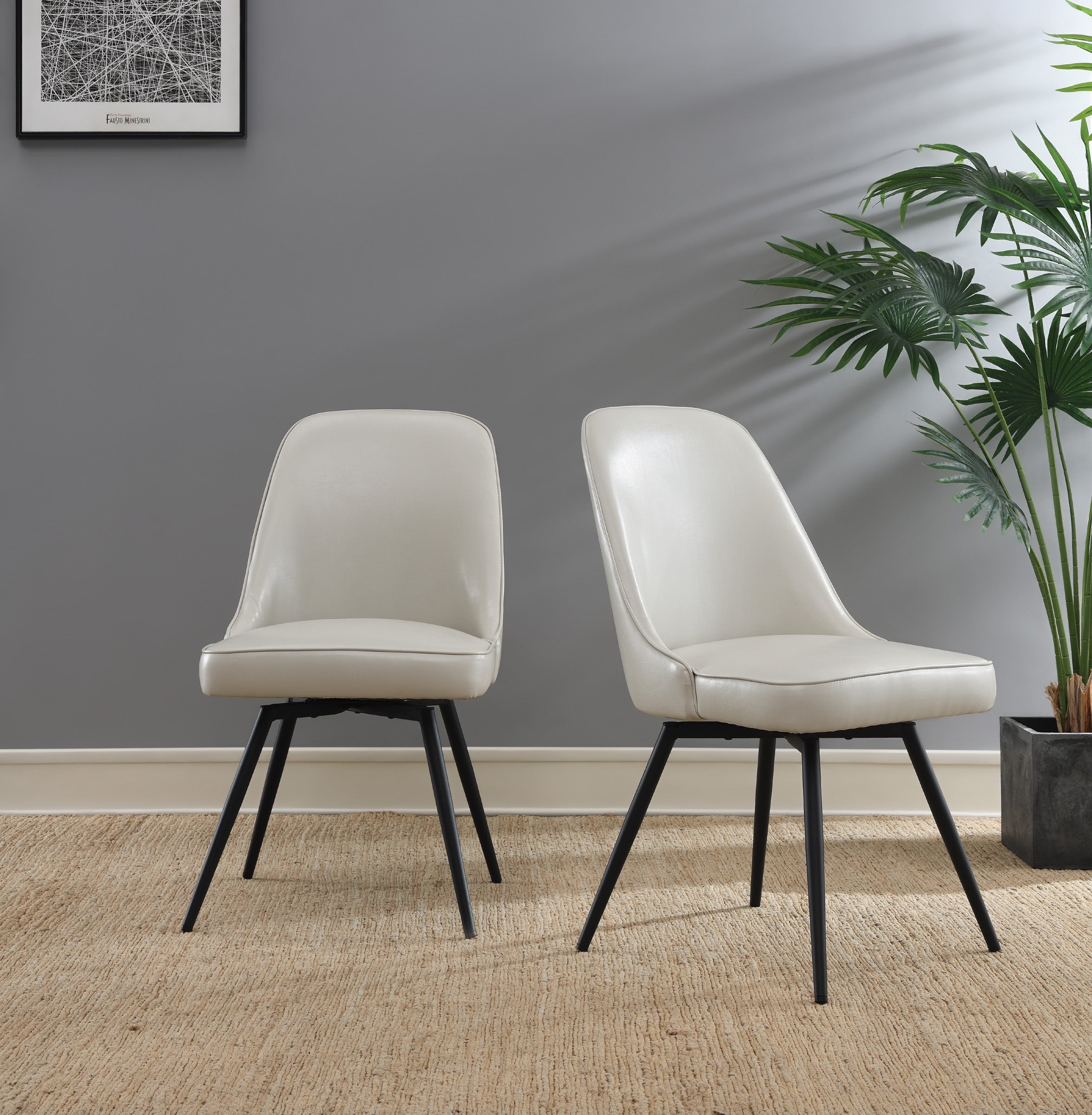 Penton Swivel Chair 2Pk - Cream