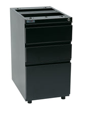 22" Open Top Pedestal w/ Adj Glides - Black