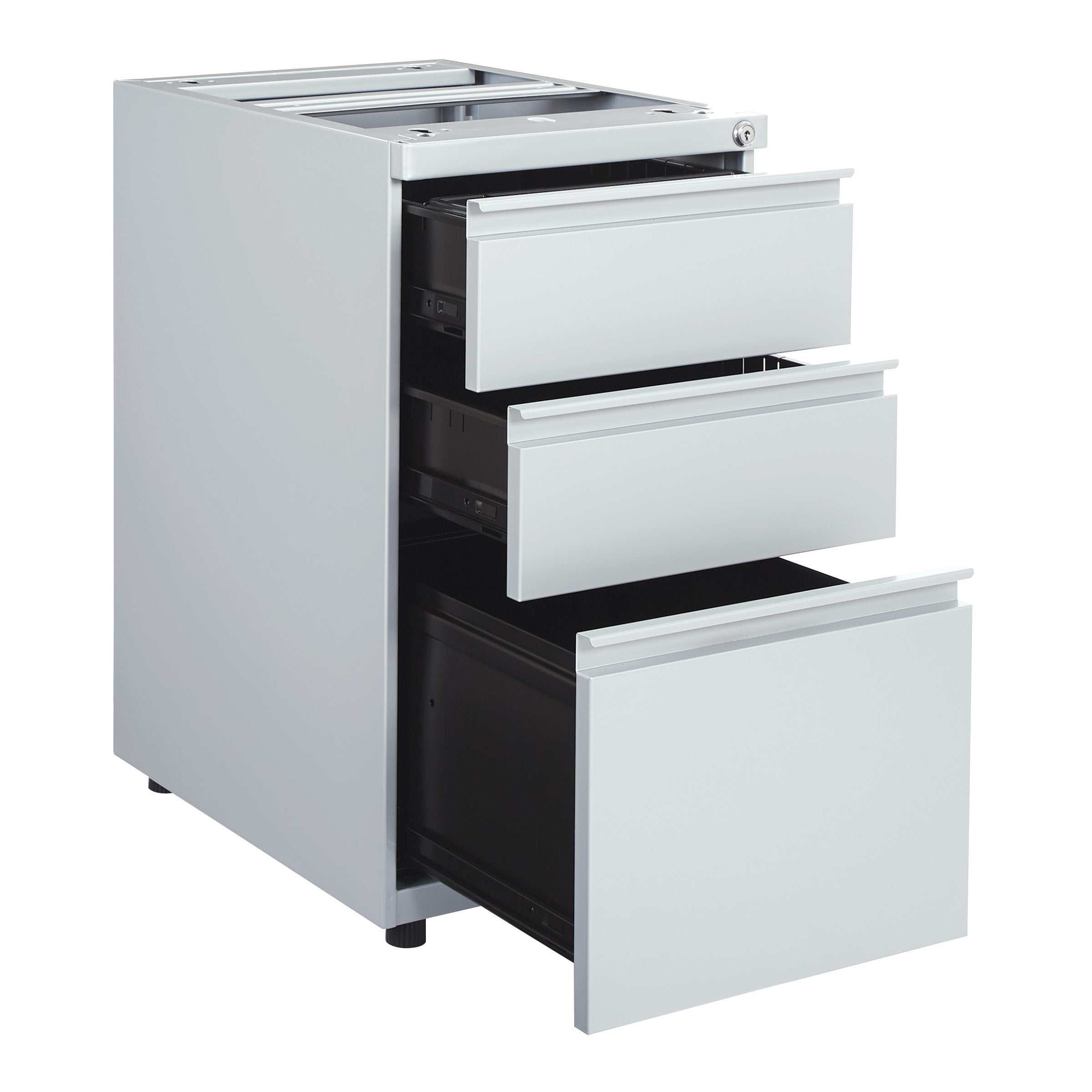 22" Open Top Pedestal w/ Adj Glides - Silver