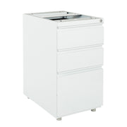 22" Open Top Pedestal w/ Adj Glides - White