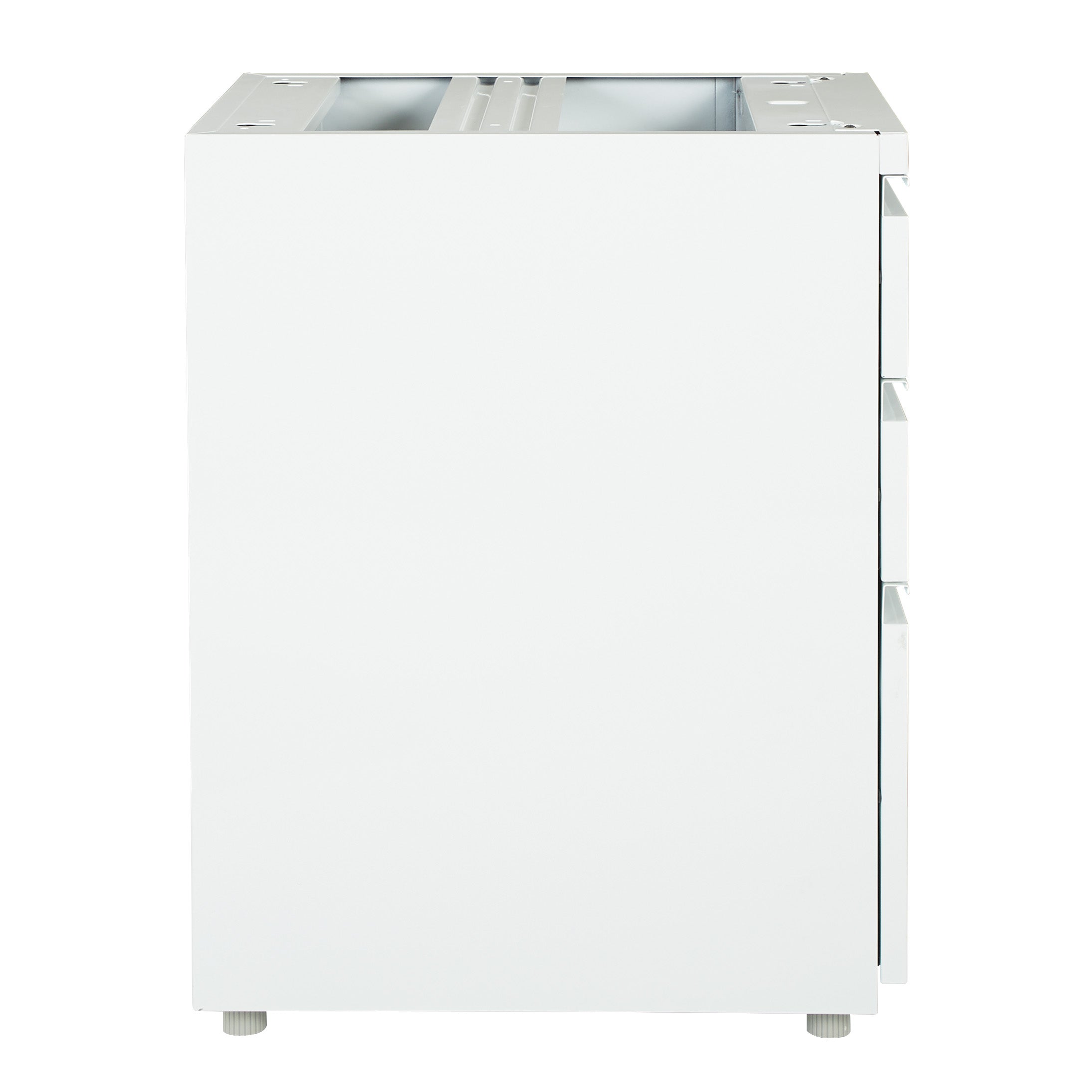22" Open Top Pedestal w/ Adj Glides - White