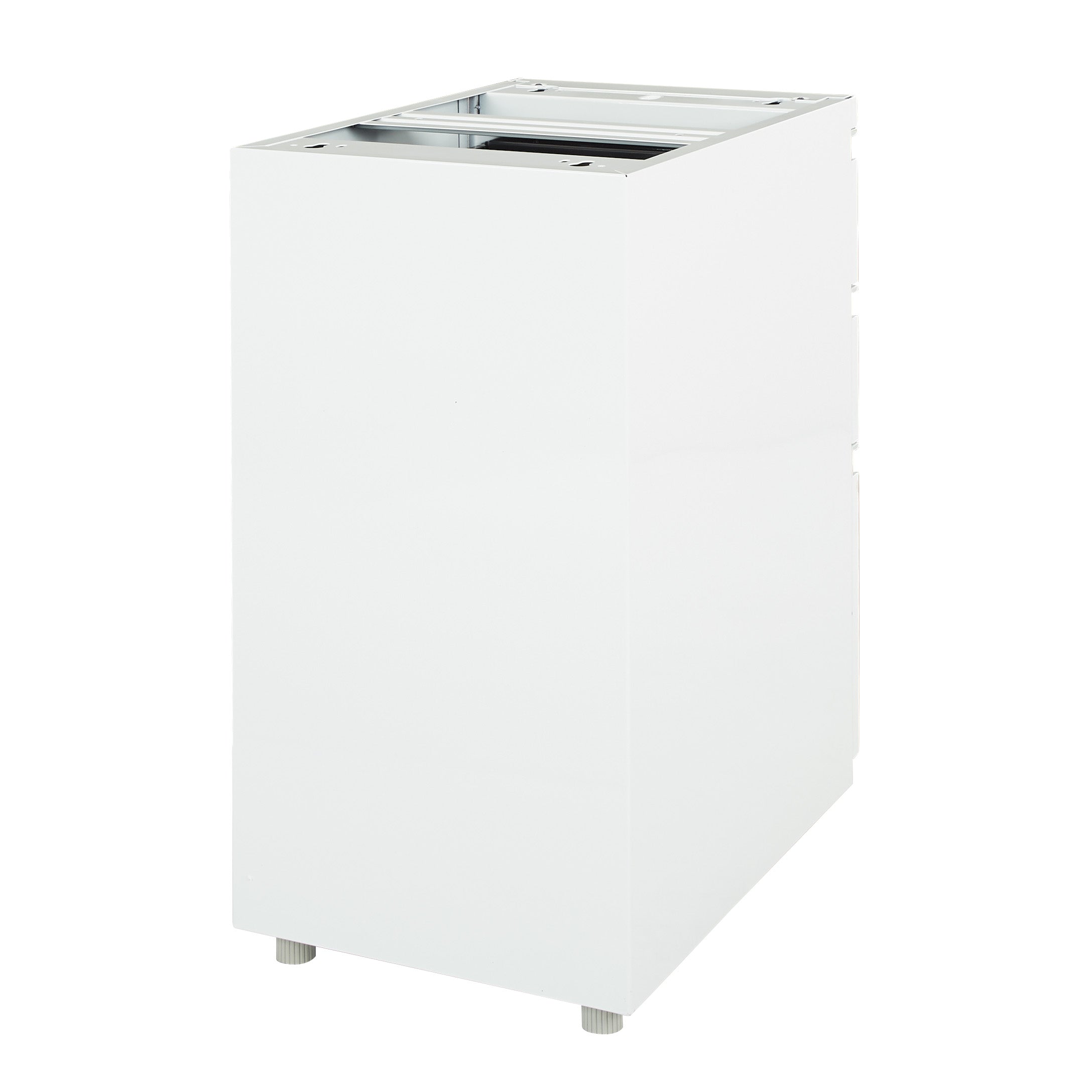 22" Open Top Pedestal w/ Adj Glides - White