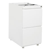 22" Open Top Pedestal w/ Adj Glides - White