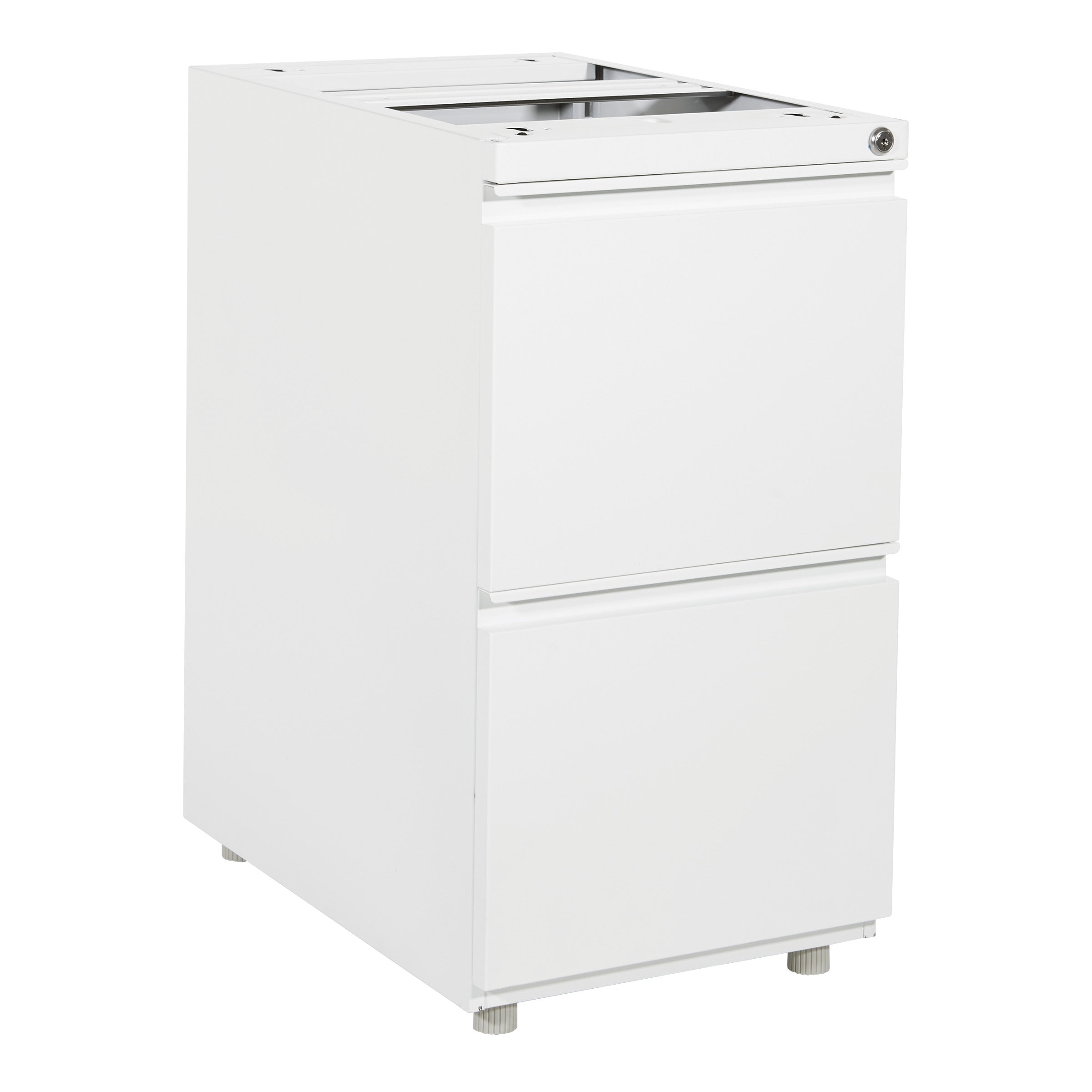 22" Open Top Pedestal w/ Adj Glides - White
