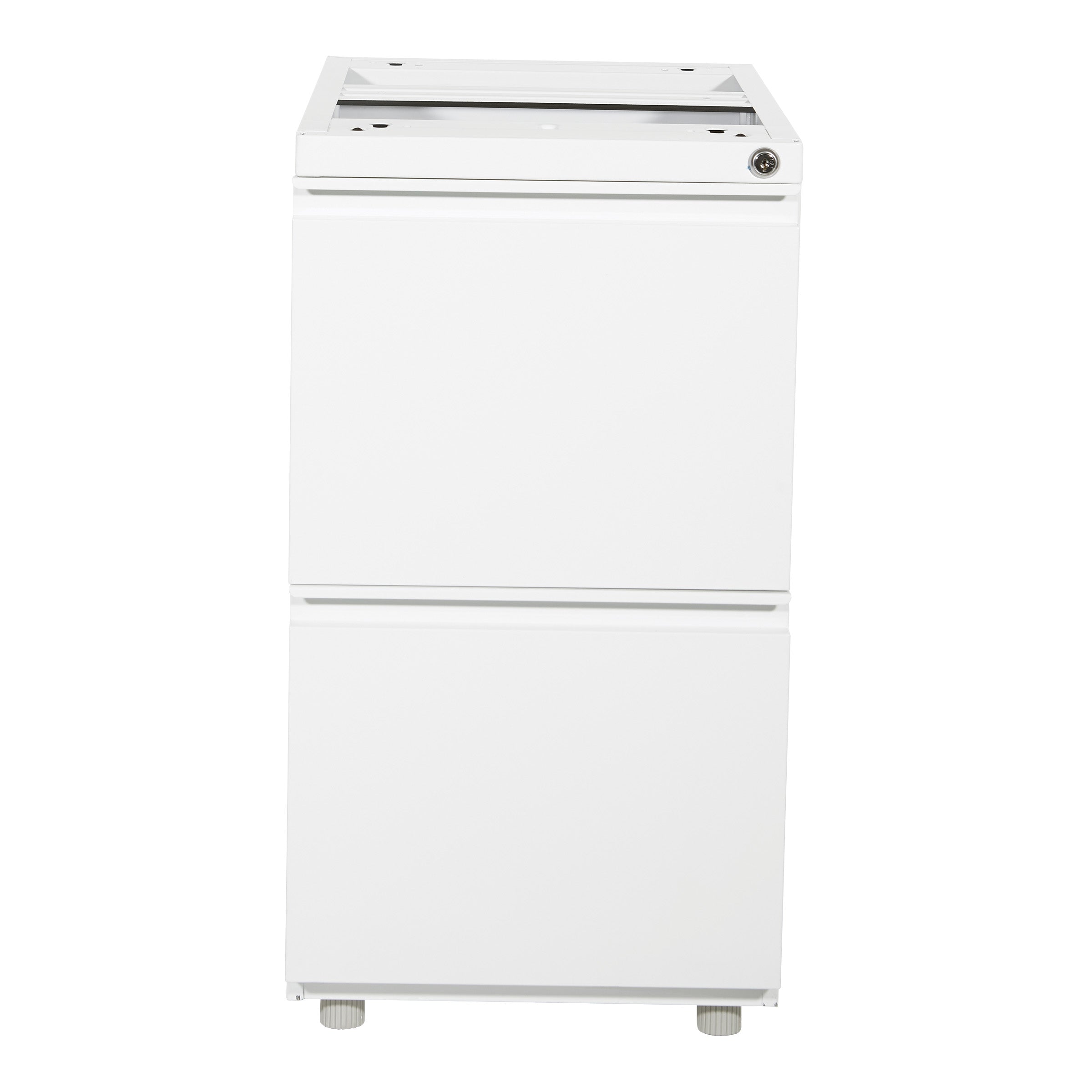22" Open Top Pedestal w/ Adj Glides - White