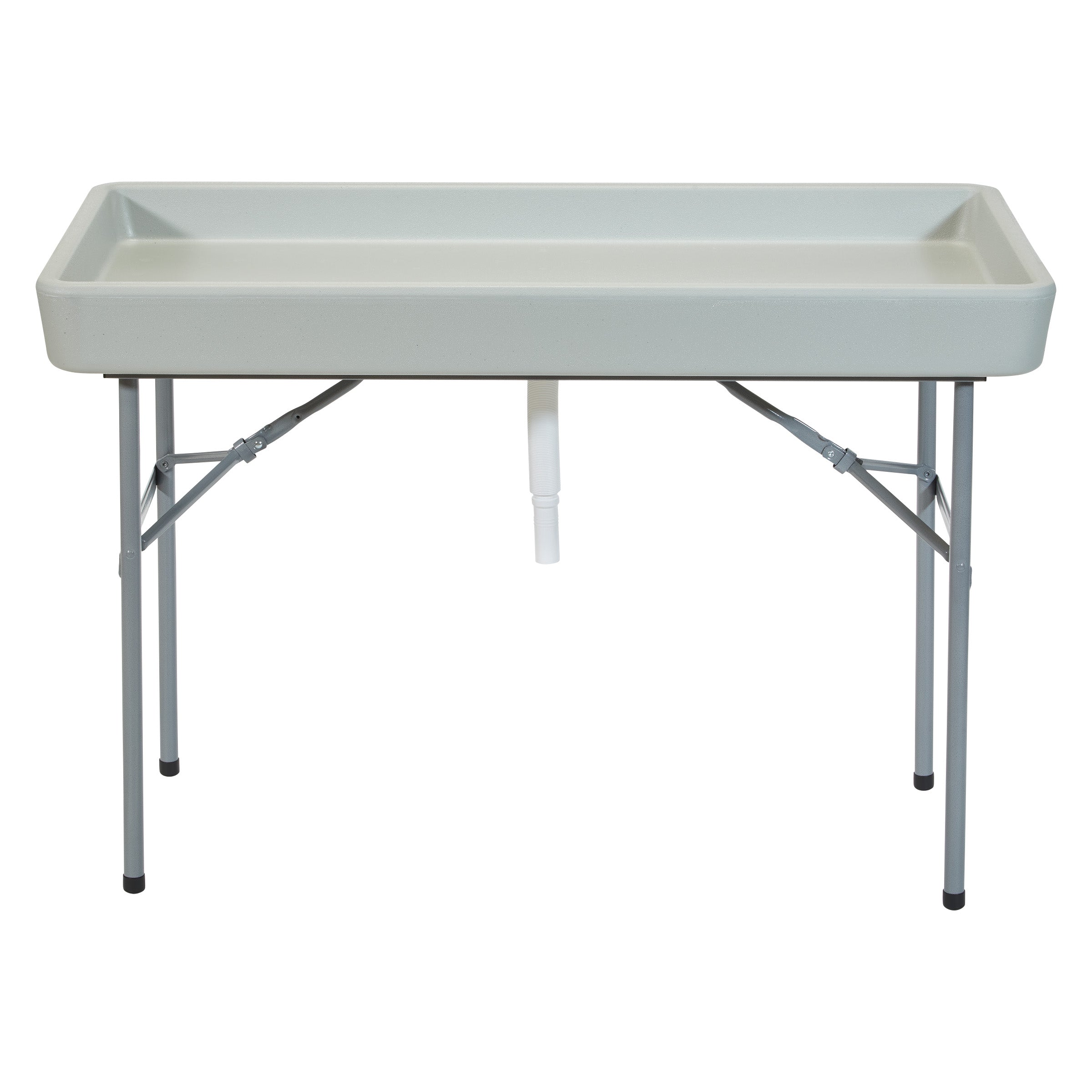 Folding Beverage Ice Cooler Table - Light Grey Speckle