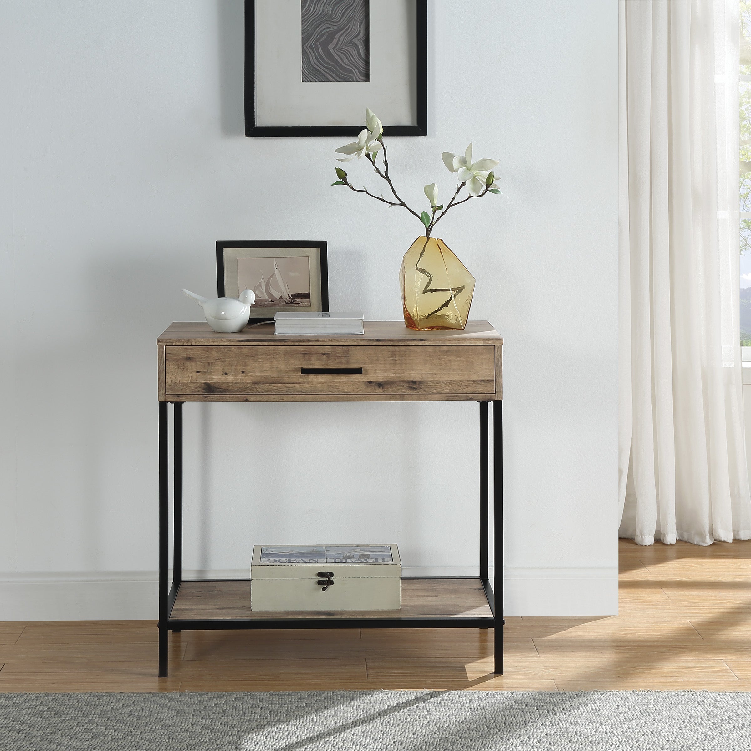 Quinton 30" Foyer Table - Salvage Oak