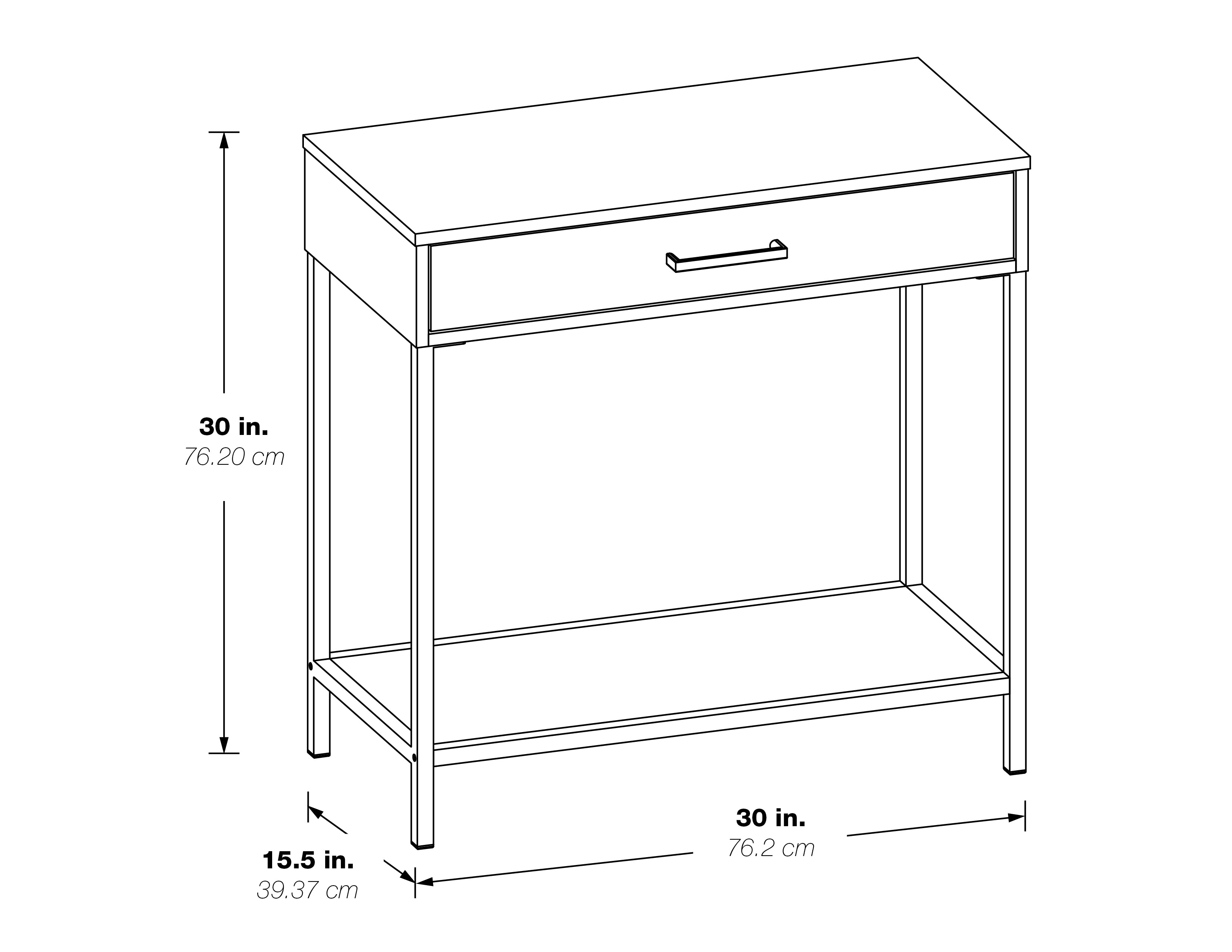 Quinton 30" Foyer Table - Salvage Oak
