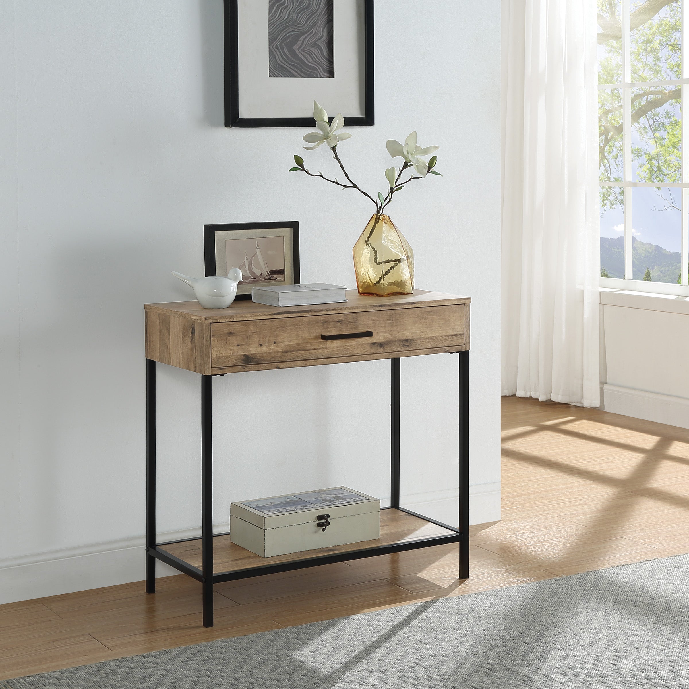 Quinton 30" Foyer Table - Salvage Oak