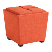 Rockford Storage Ottoman - Tangerine