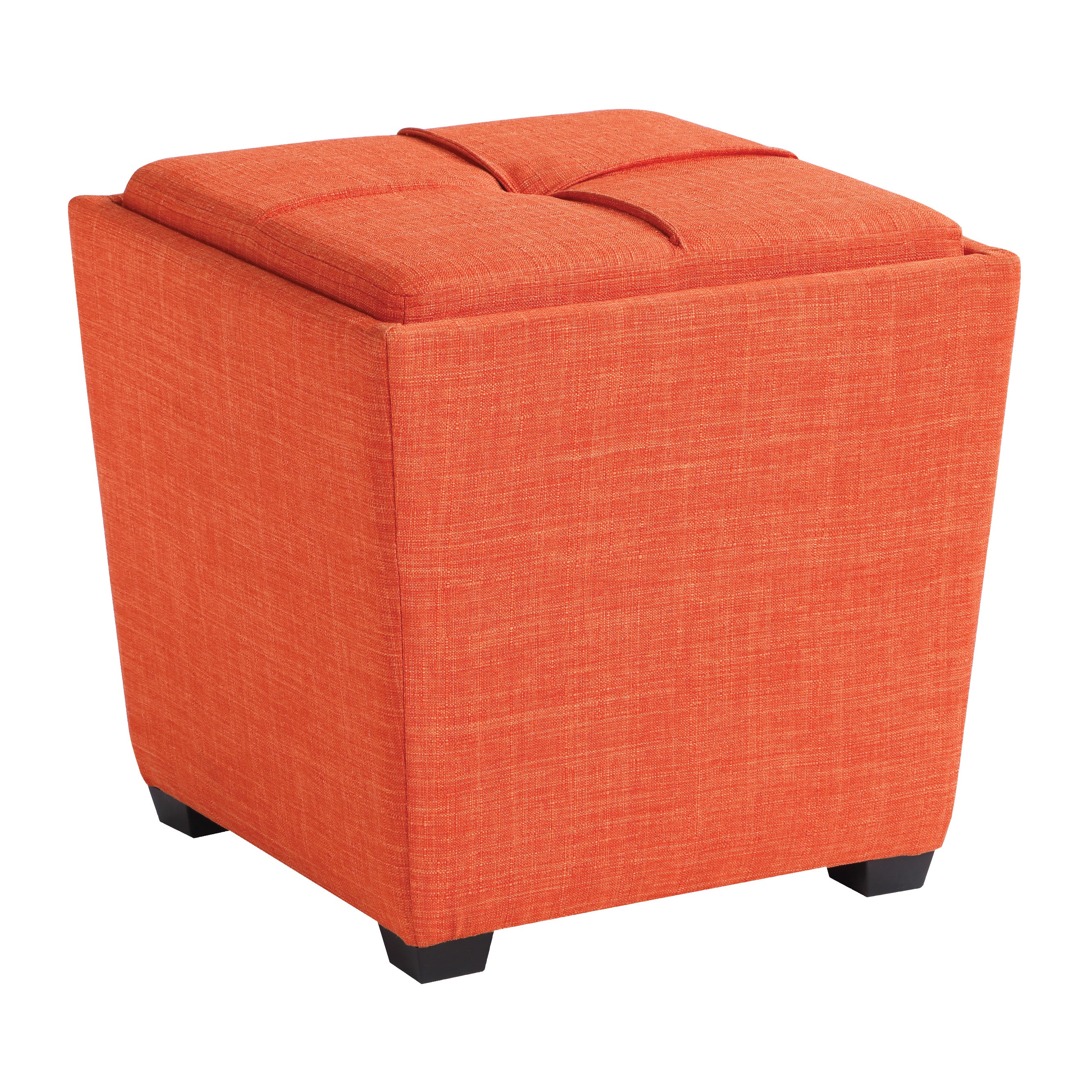 Rockford Storage Ottoman - Tangerine