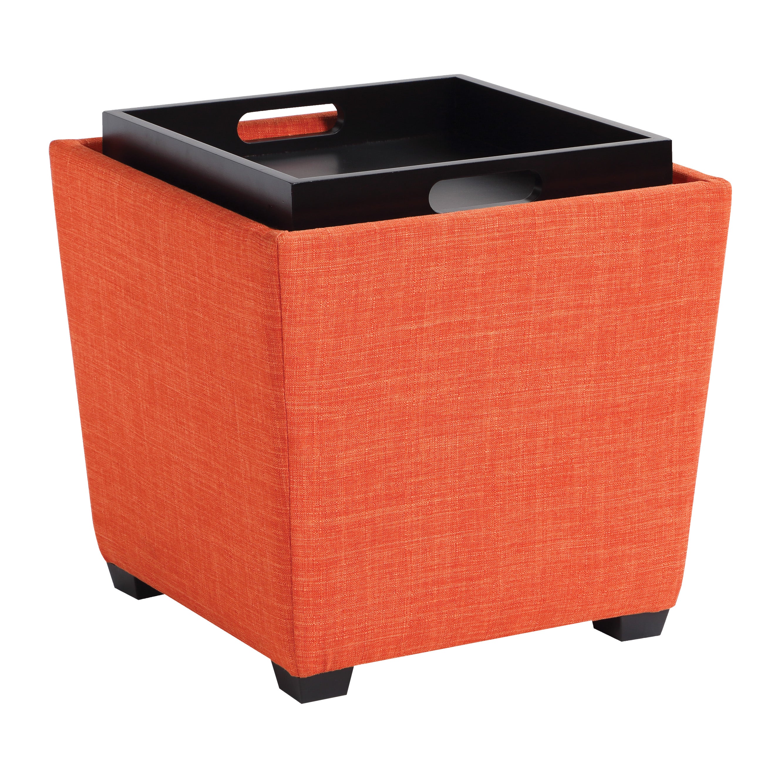 Rockford Storage Ottoman - Tangerine