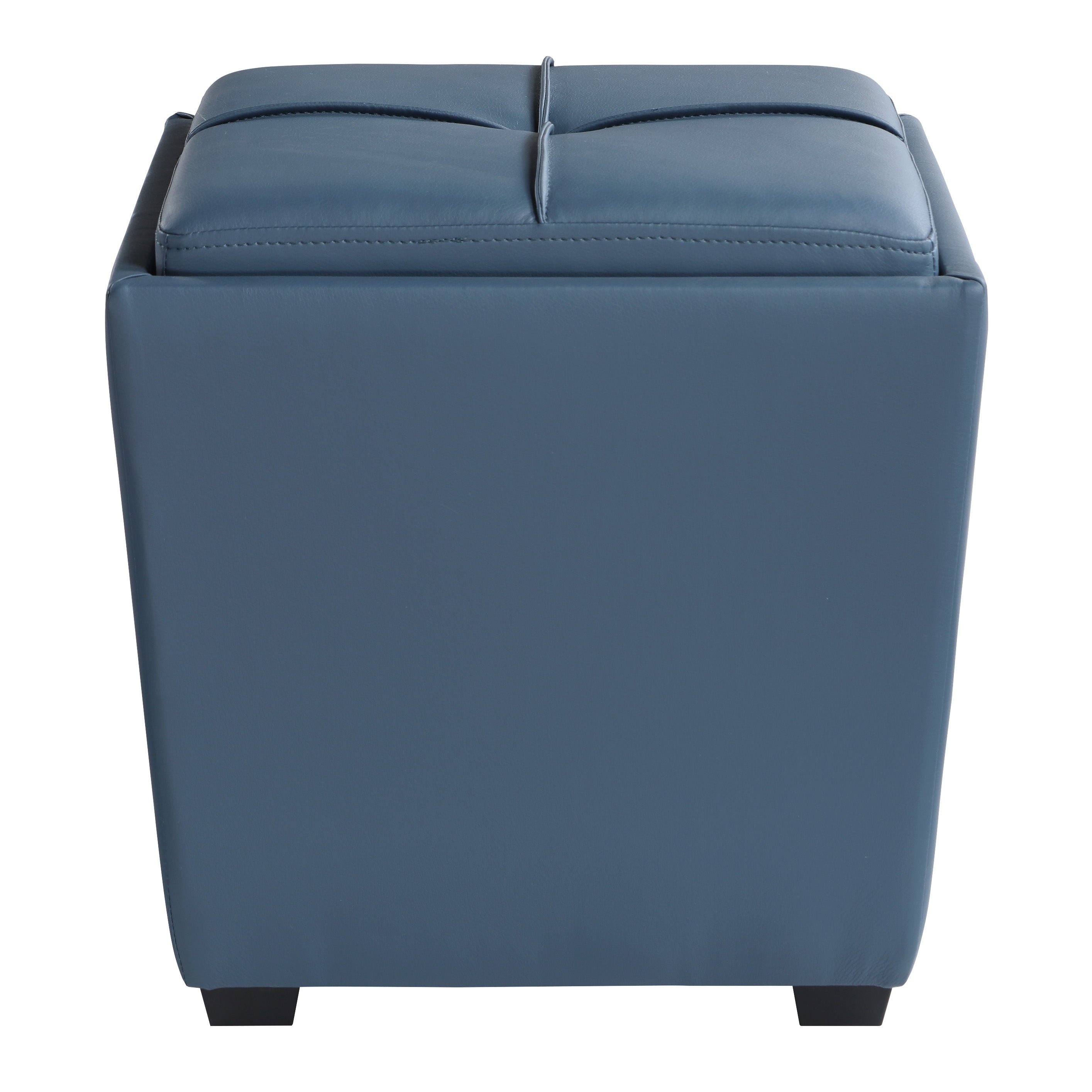 Rockford Storage Ottoman - Slate Blue