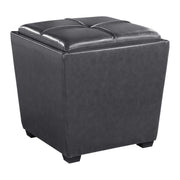 Rockford Storage Ottoman - Pewter