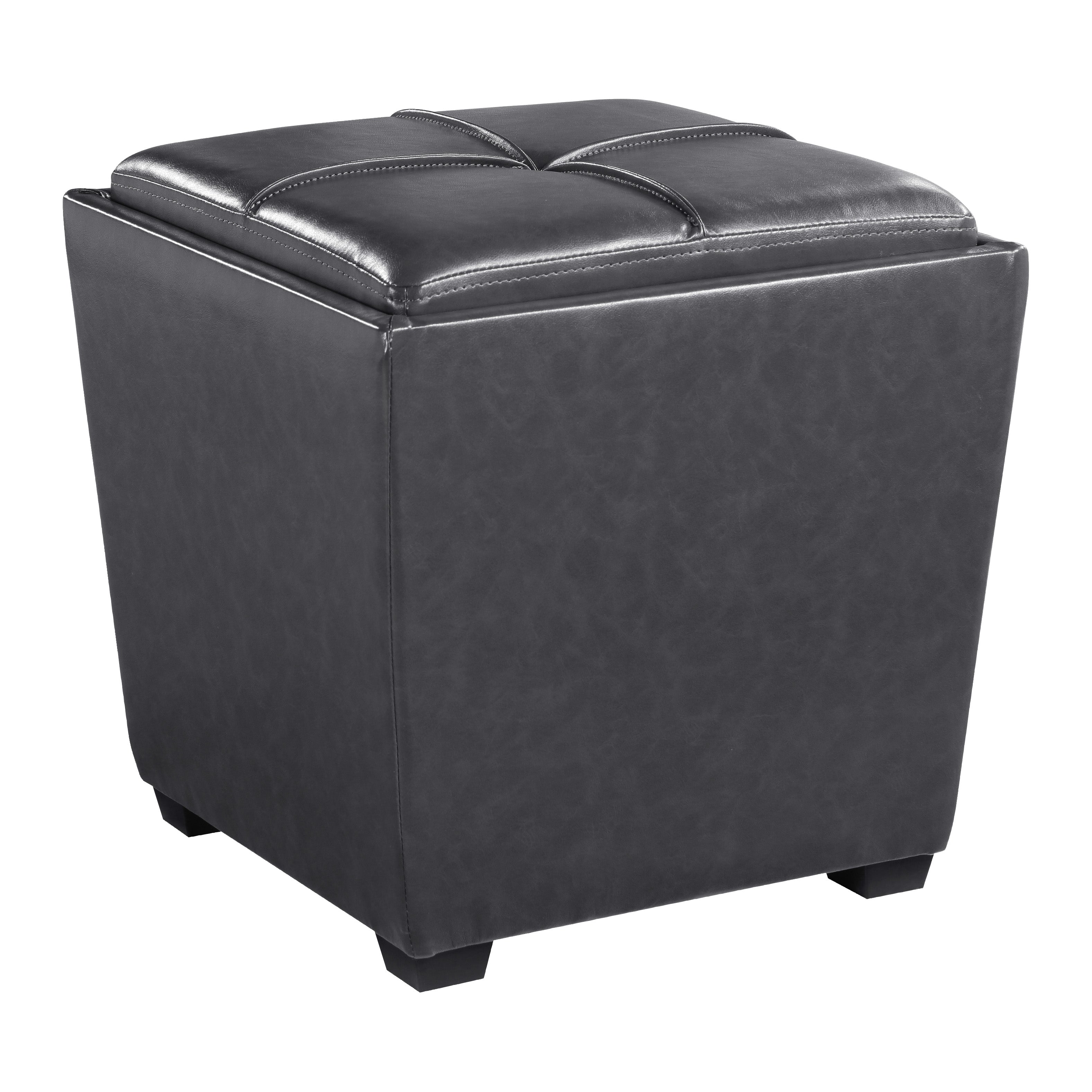 Rockford Storage Ottoman - Pewter