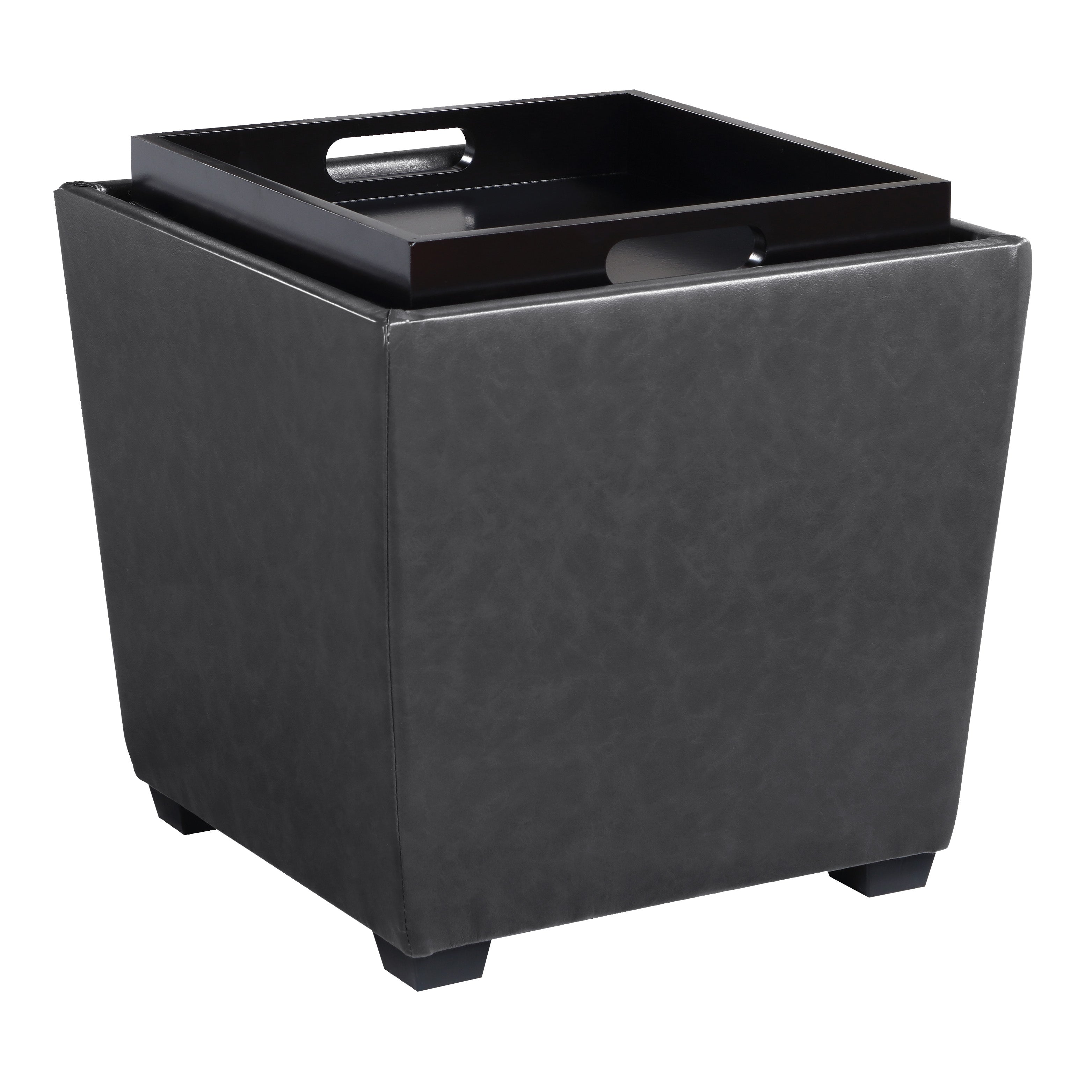 Rockford Storage Ottoman - Pewter