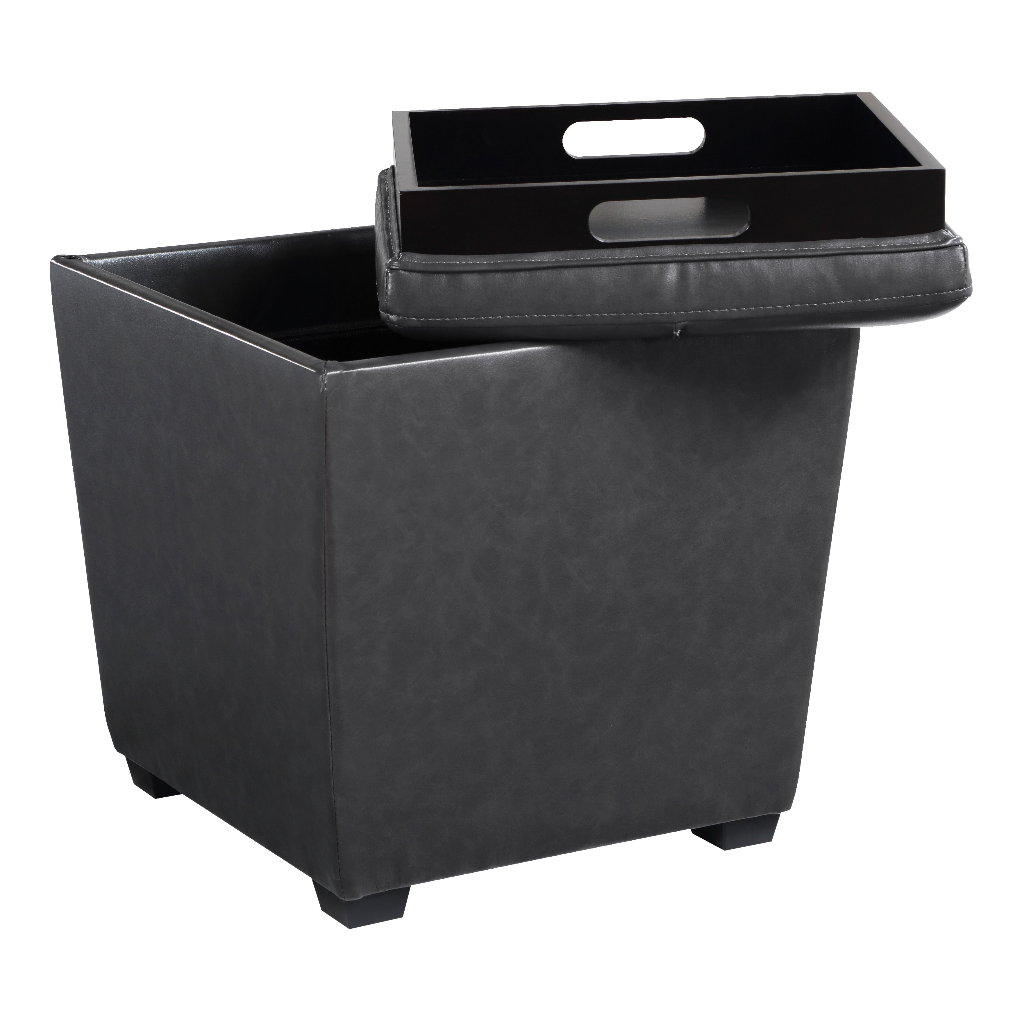 Rockford Storage Ottoman - Pewter