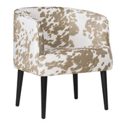 Rachel Accent Chair in Palomino Fabric with Black Legs