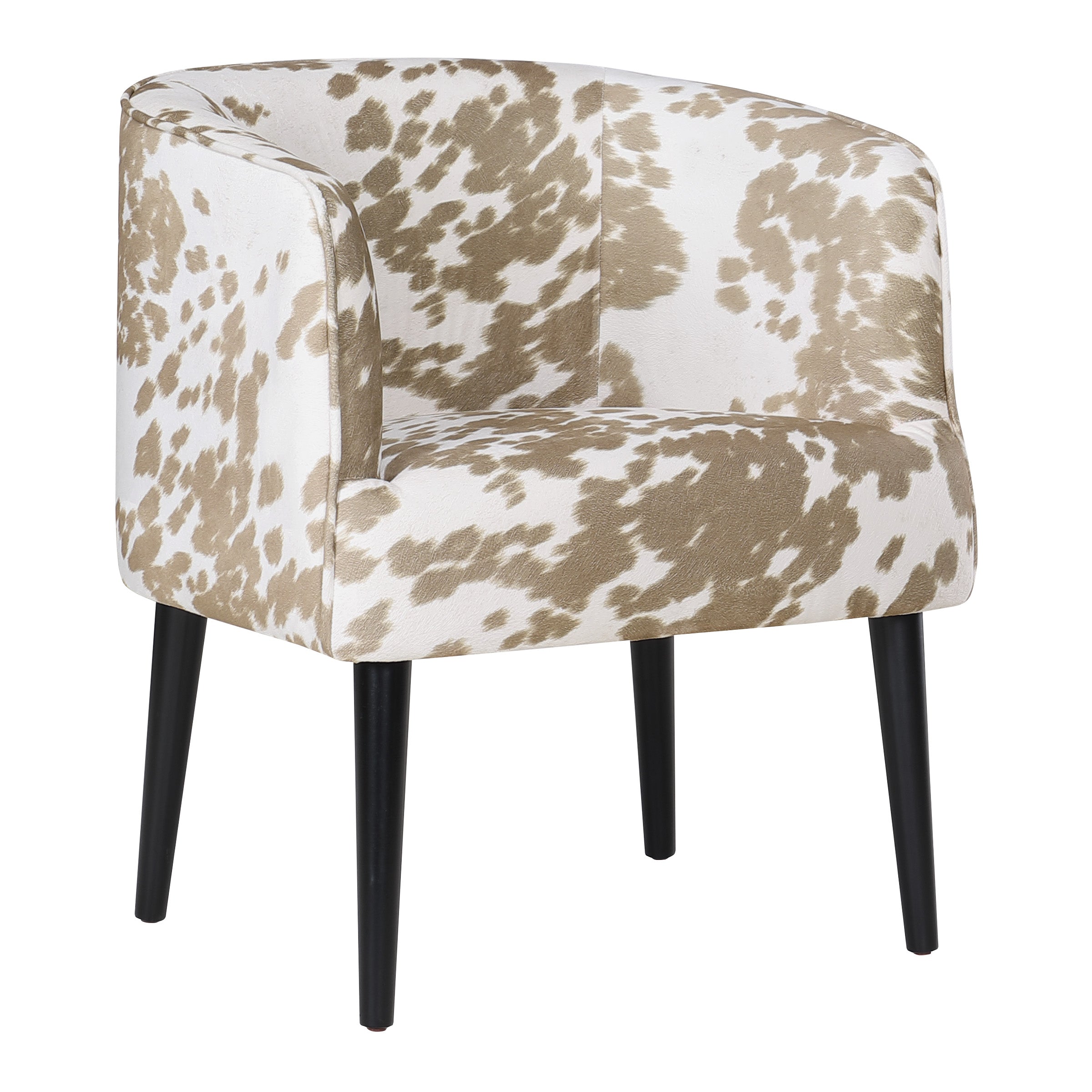 Rachel Accent Chair in Palomino Fabric with Black Legs