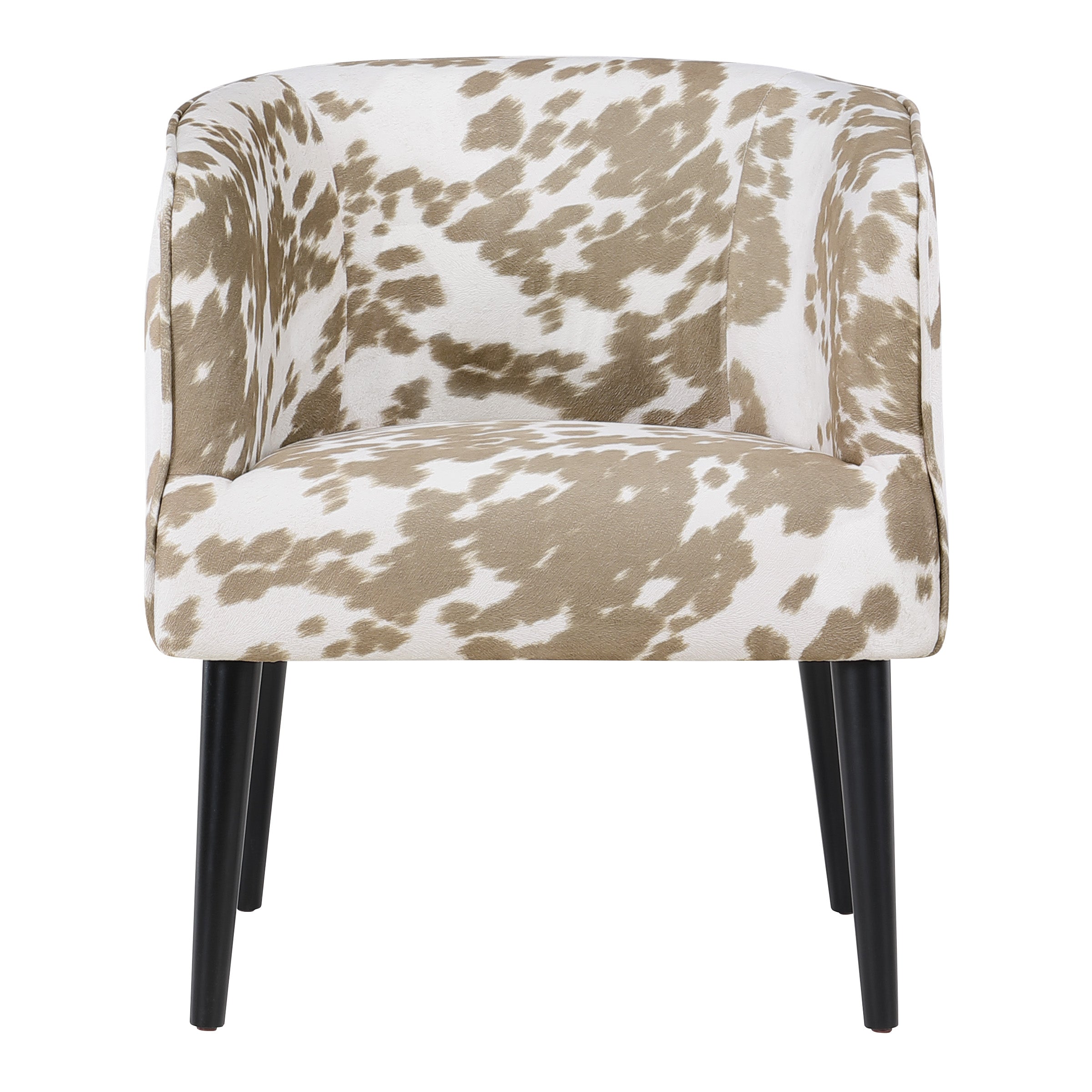 Rachel Accent Chair in Palomino Fabric with Black Legs
