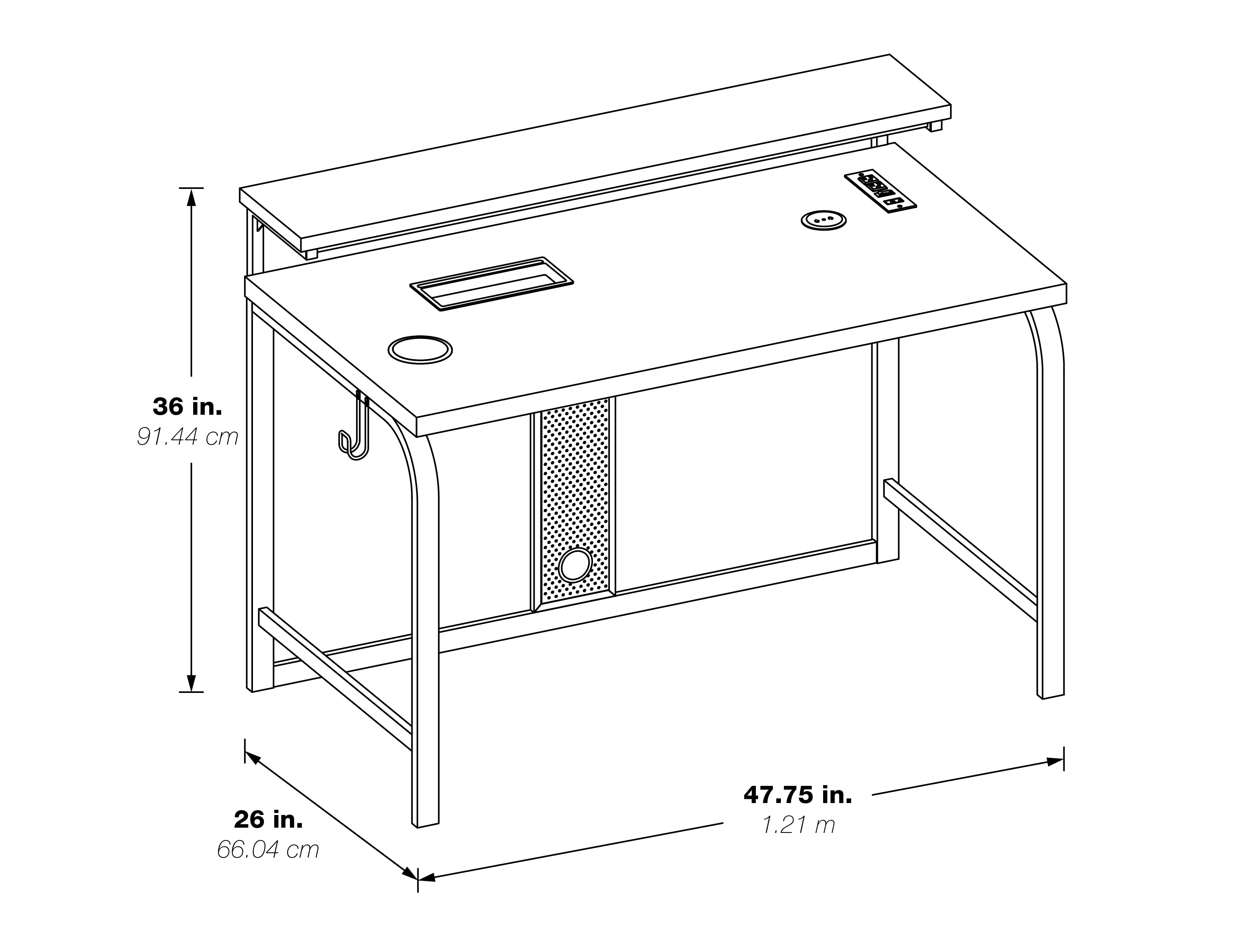 Reload 48" Gaming Desk - Grey
