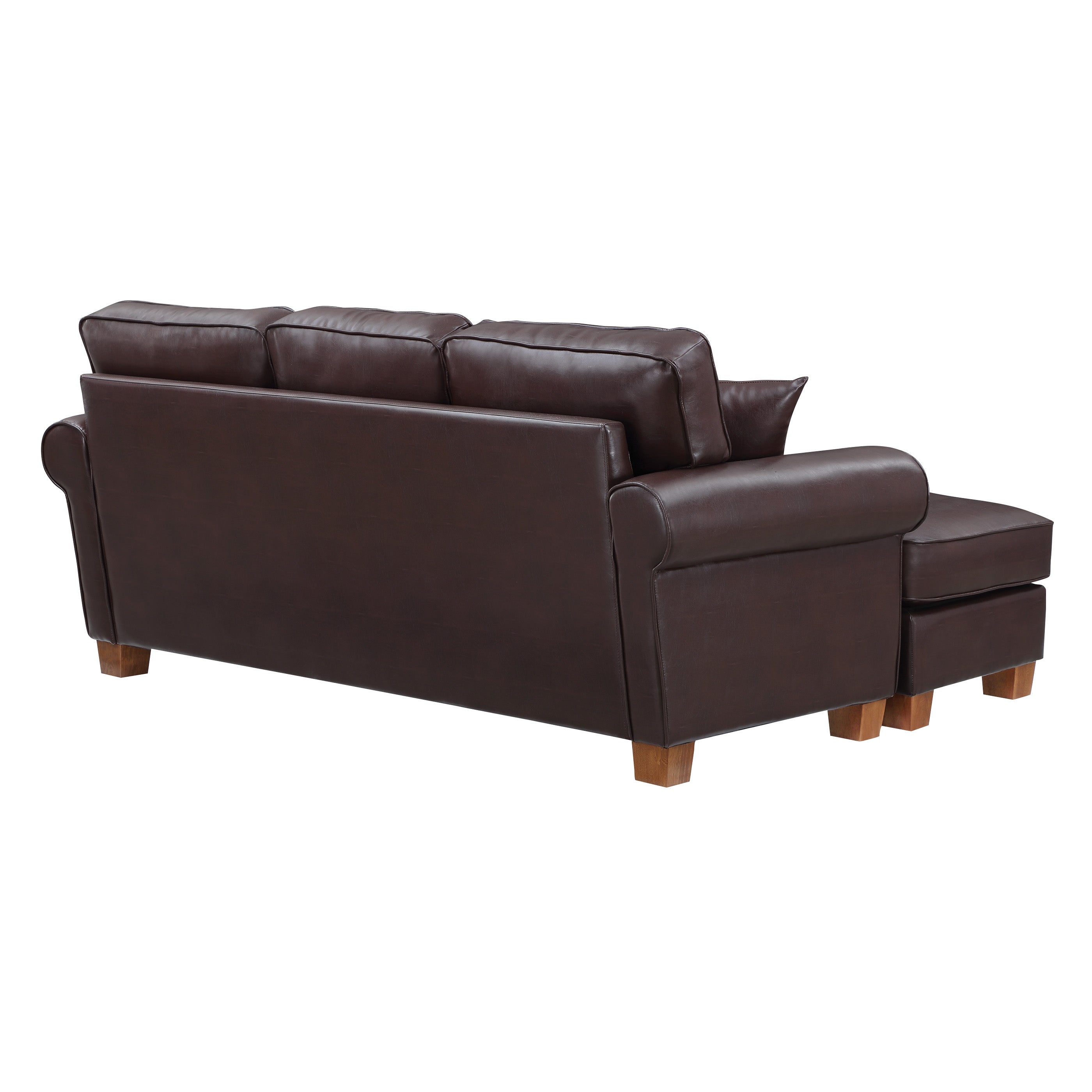 Rylee Rolled Arm Sectional - Cocoa