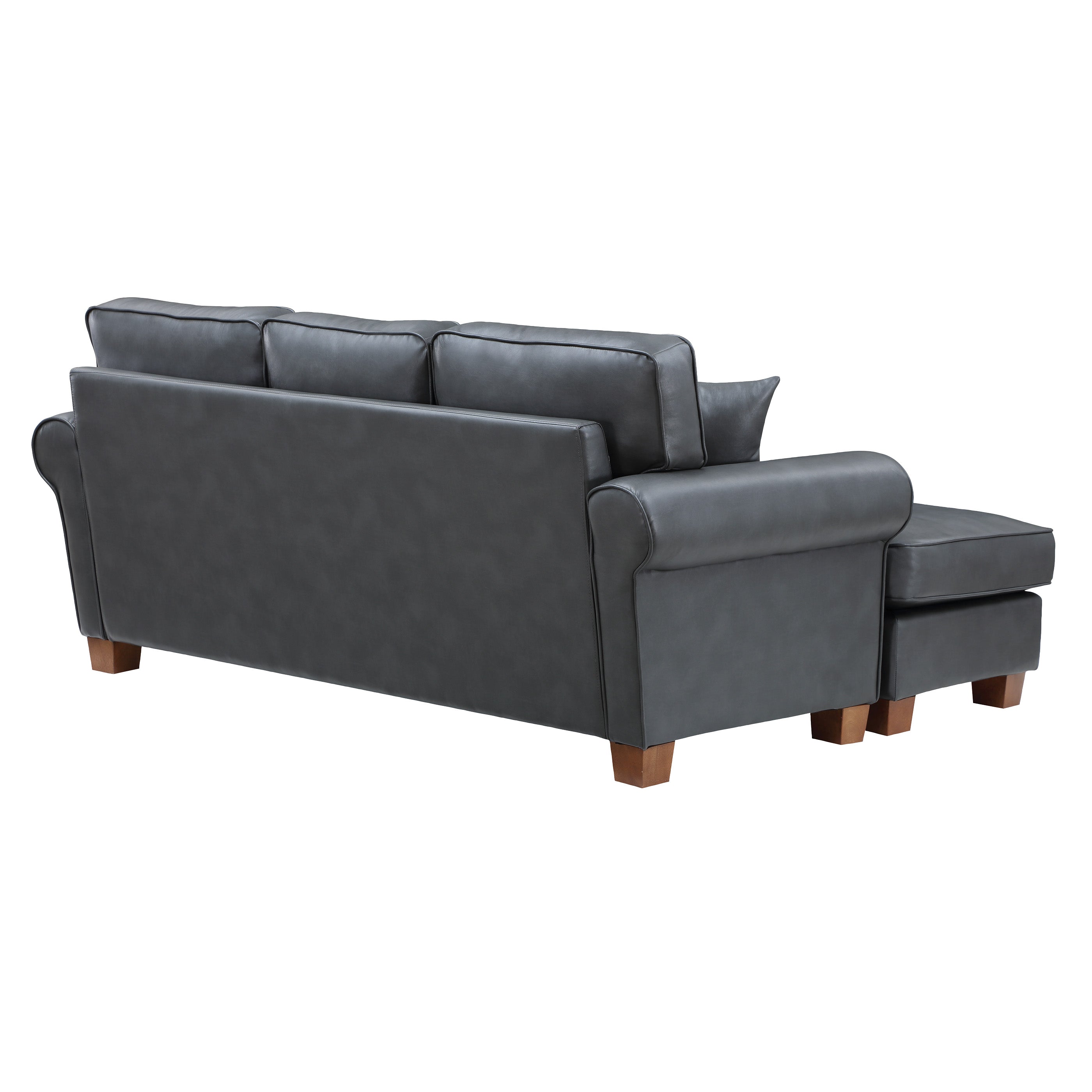 Rylee Rolled Arm Sectional - Pewter