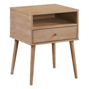 Rena 1-Drawer Side Table with Shelf - Ash