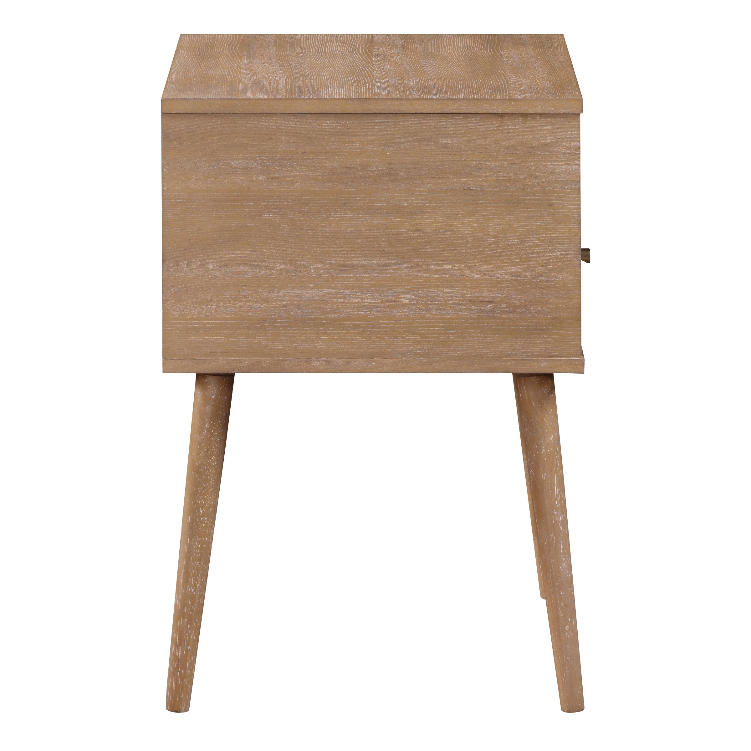 Rena 1-Drawer Side Table with Shelf - Ash