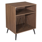 Retro Record Player Stand w/ Album  - Majestic Walnut