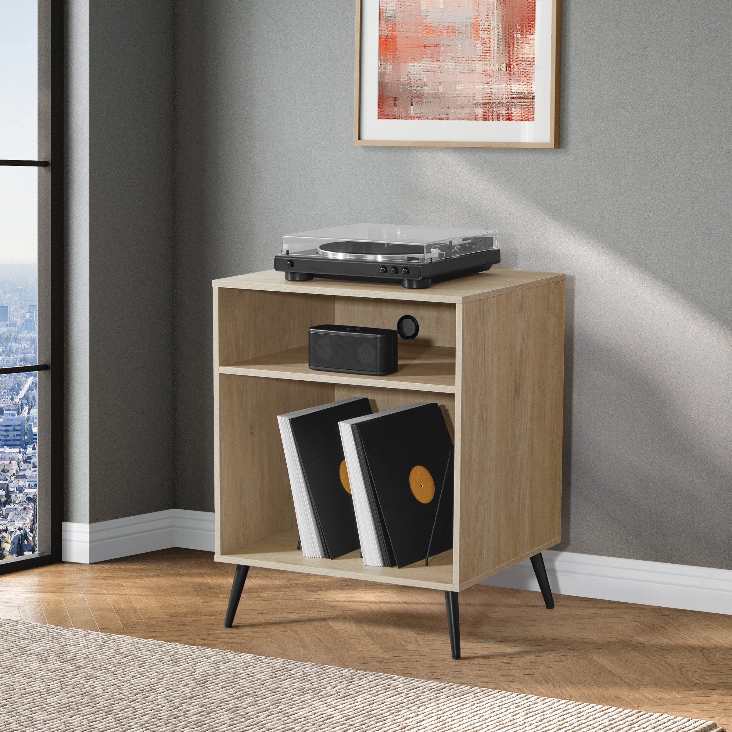 Retro Record Player Stand w/ Album  - Norwegian Alder